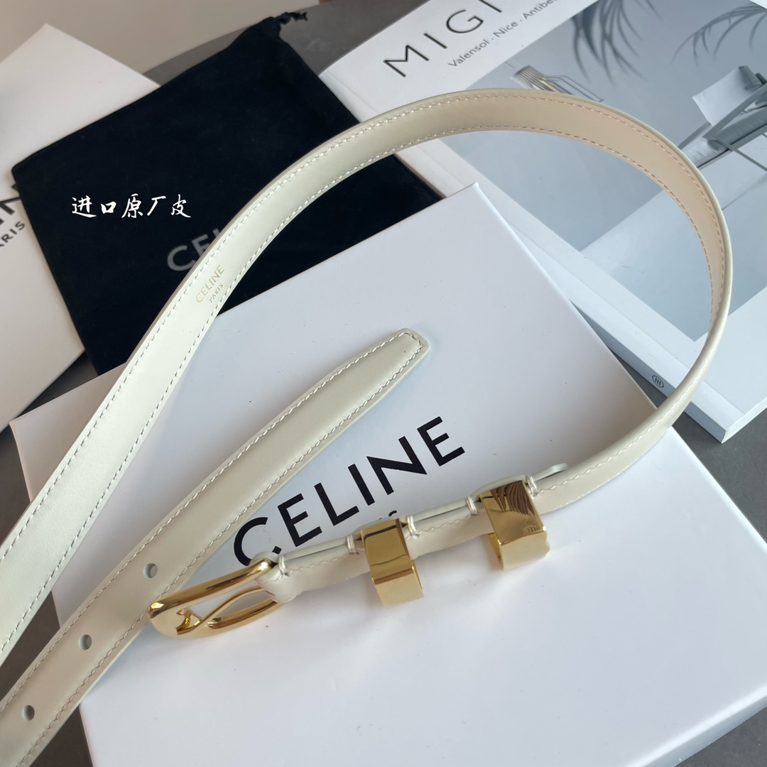Celine Female Leather Belt Cow Leather M-l