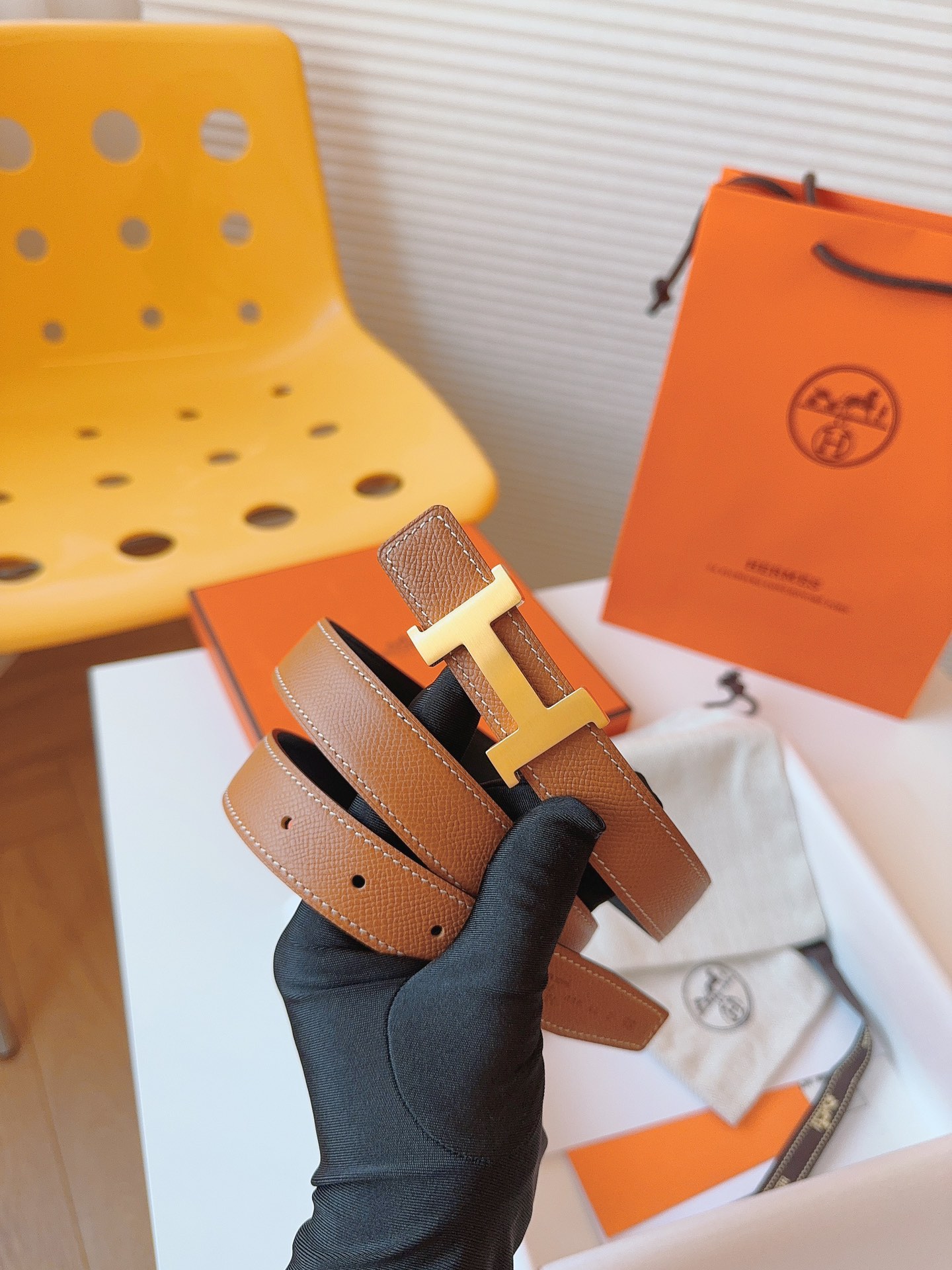 Hermès Female Basic Belt Cow Leather M