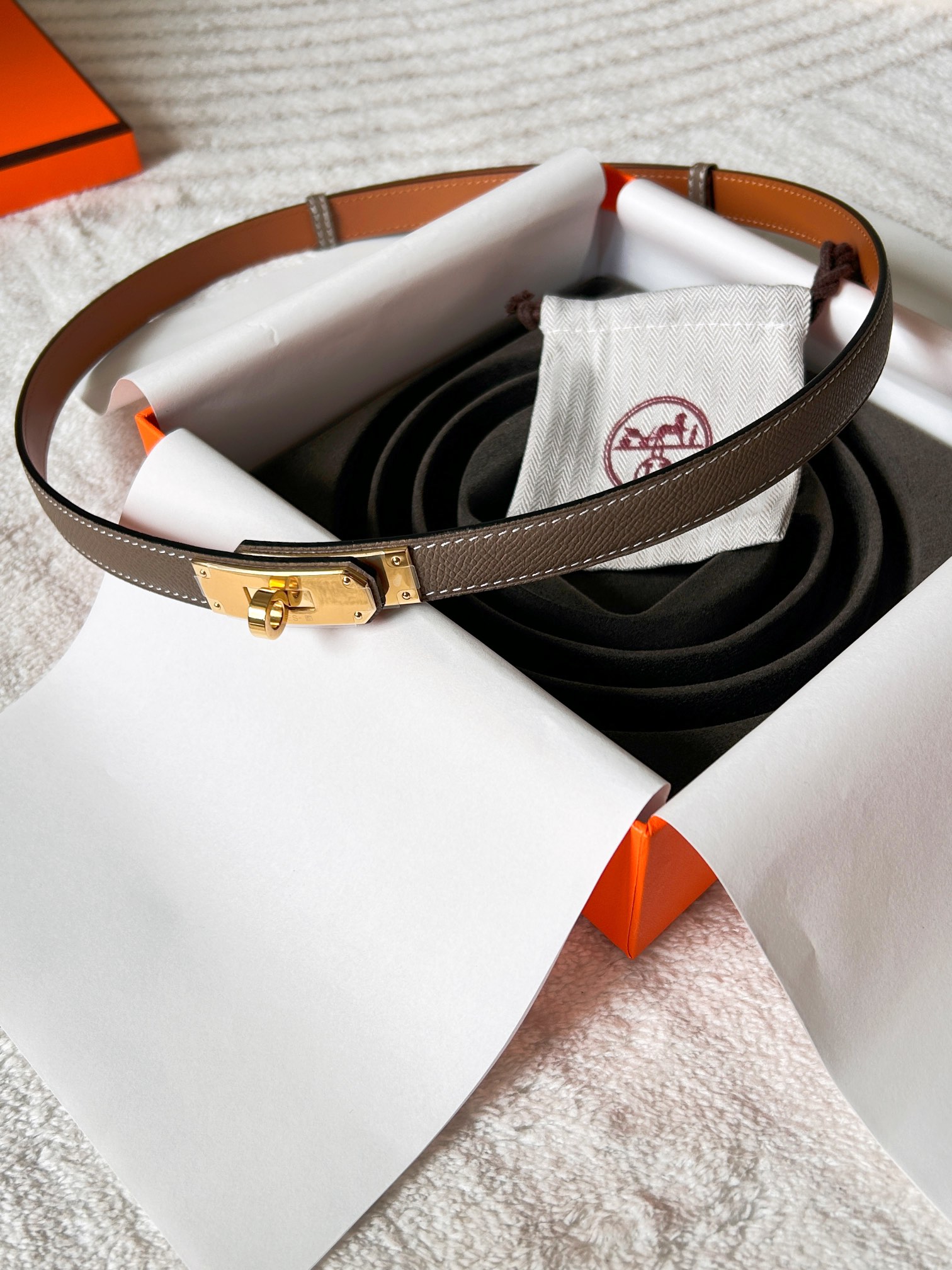 Hermès Female Leather Belt Cow Leather S-m-l