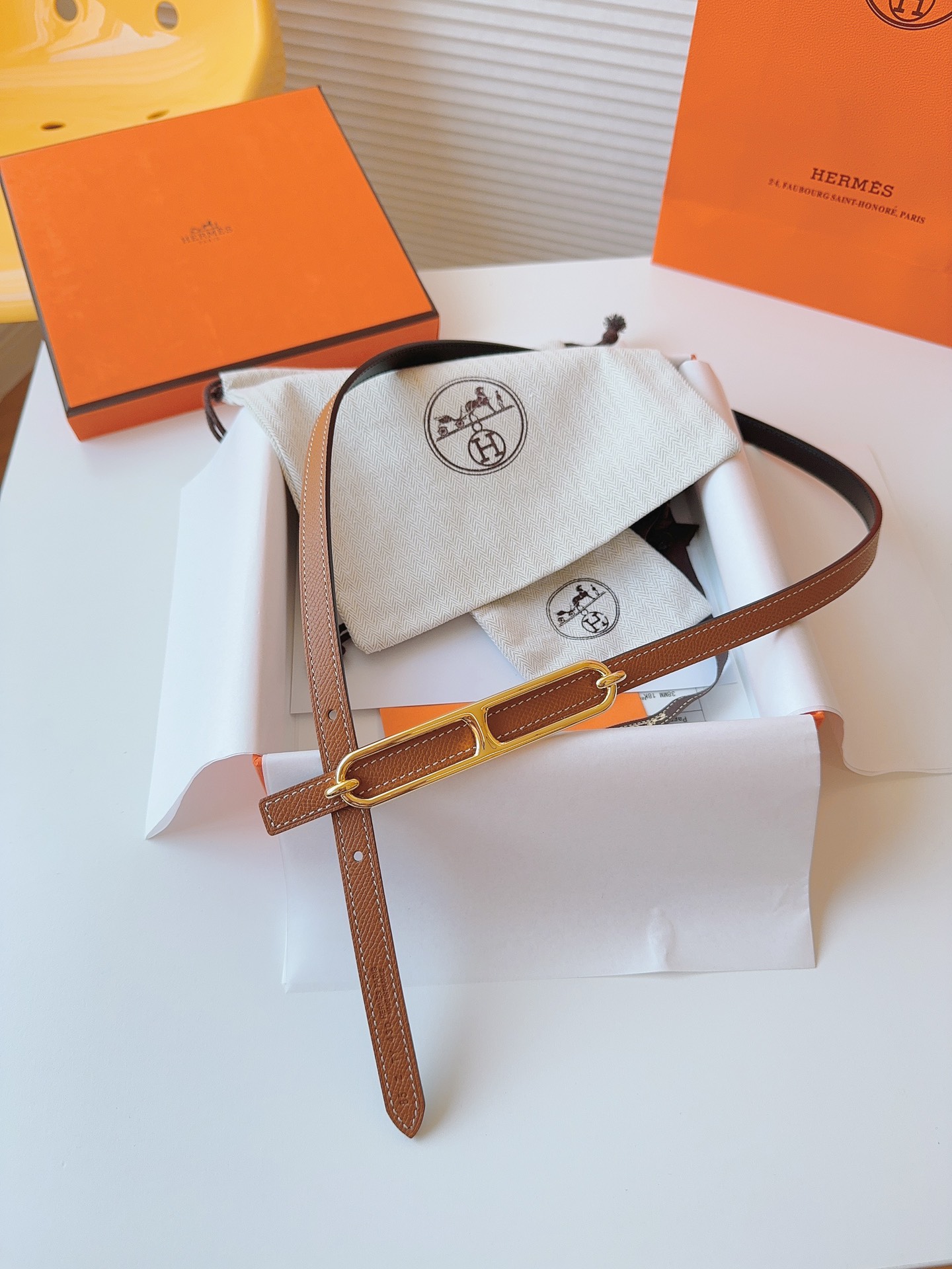 Hermès Female Basic Belt Cow Leather S-m
