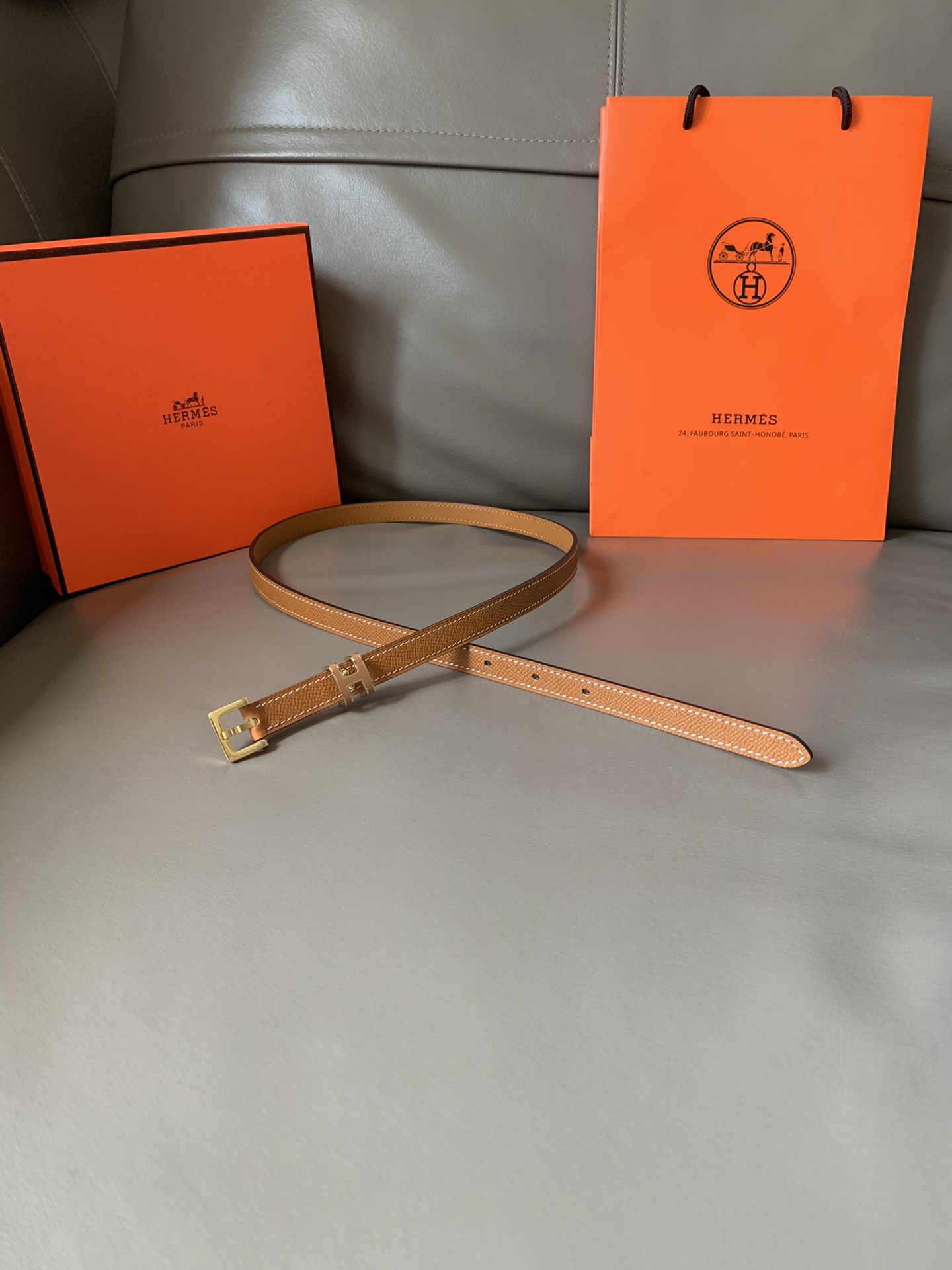 Hermès Female Leather Belt Cow Leather S-m