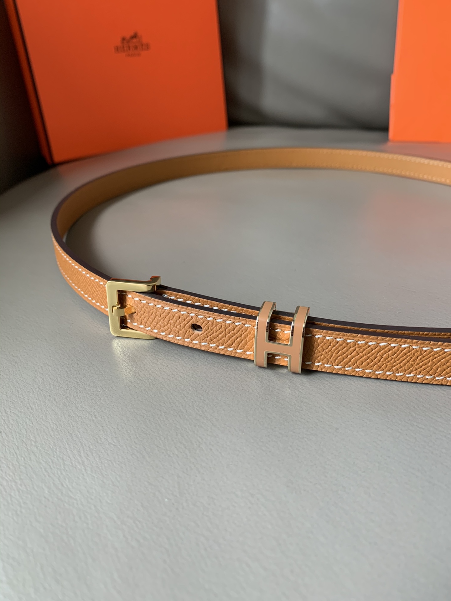Hermès Female Leather Belt Cow Leather S-m