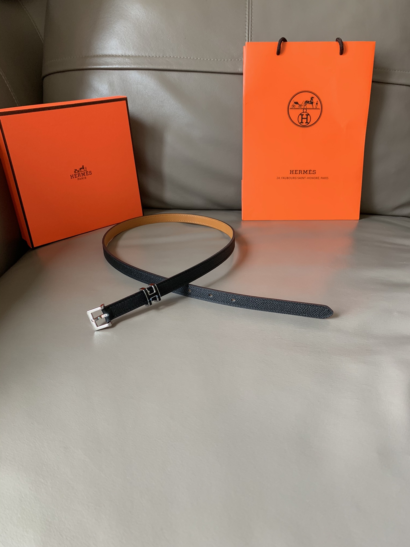 Hermès Female Leather Belt Cow Leather S-m