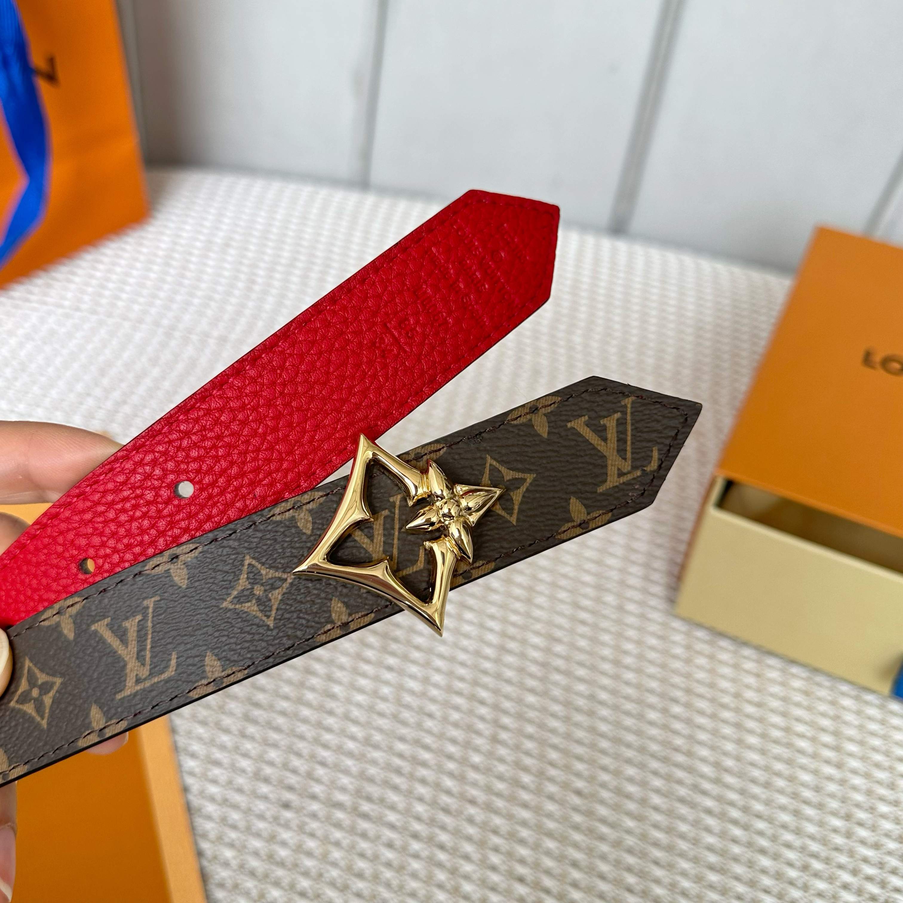 Louis Vuitton Female Basic Belt Cow Leather S-l