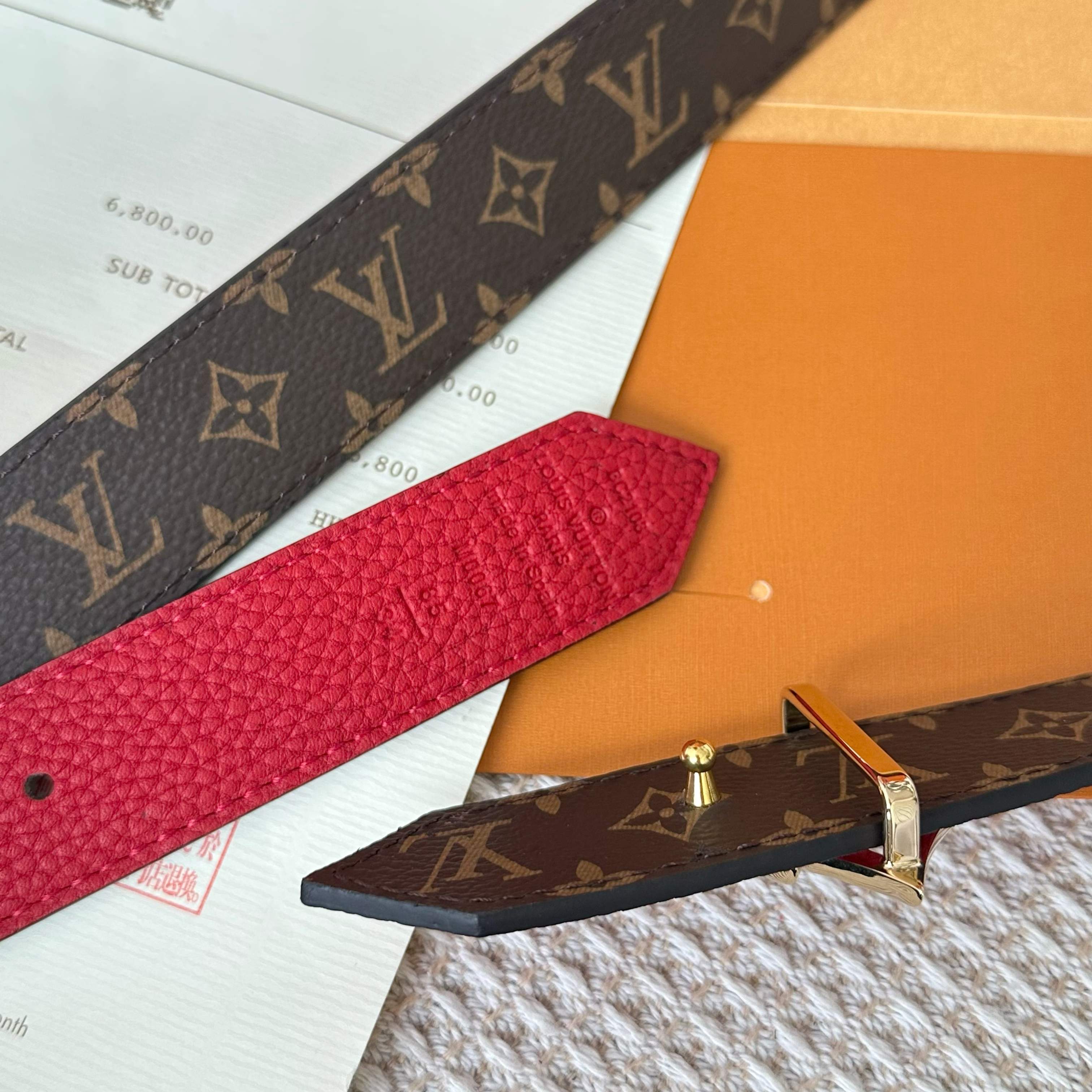 Louis Vuitton Female Basic Belt Cow Leather S-l