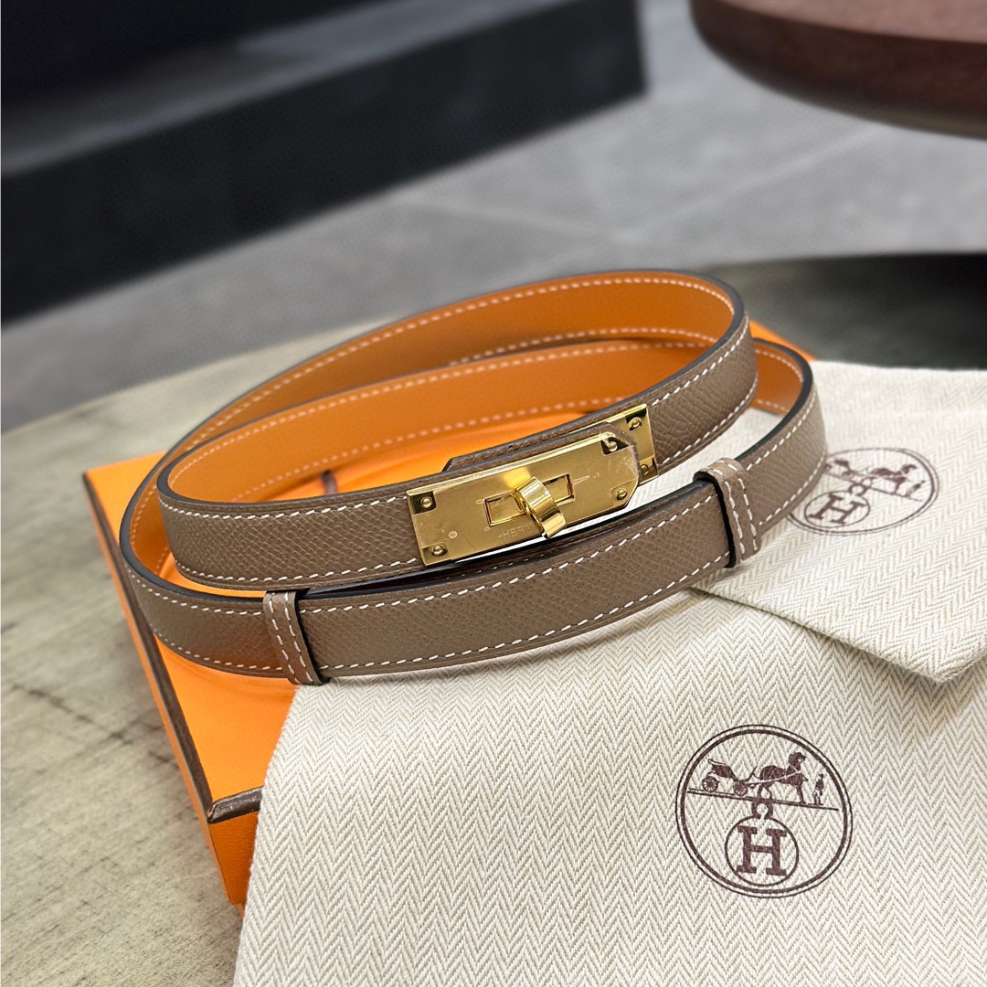 Hermès Female Leather Belt Cow Leather Adjustable S-m-l