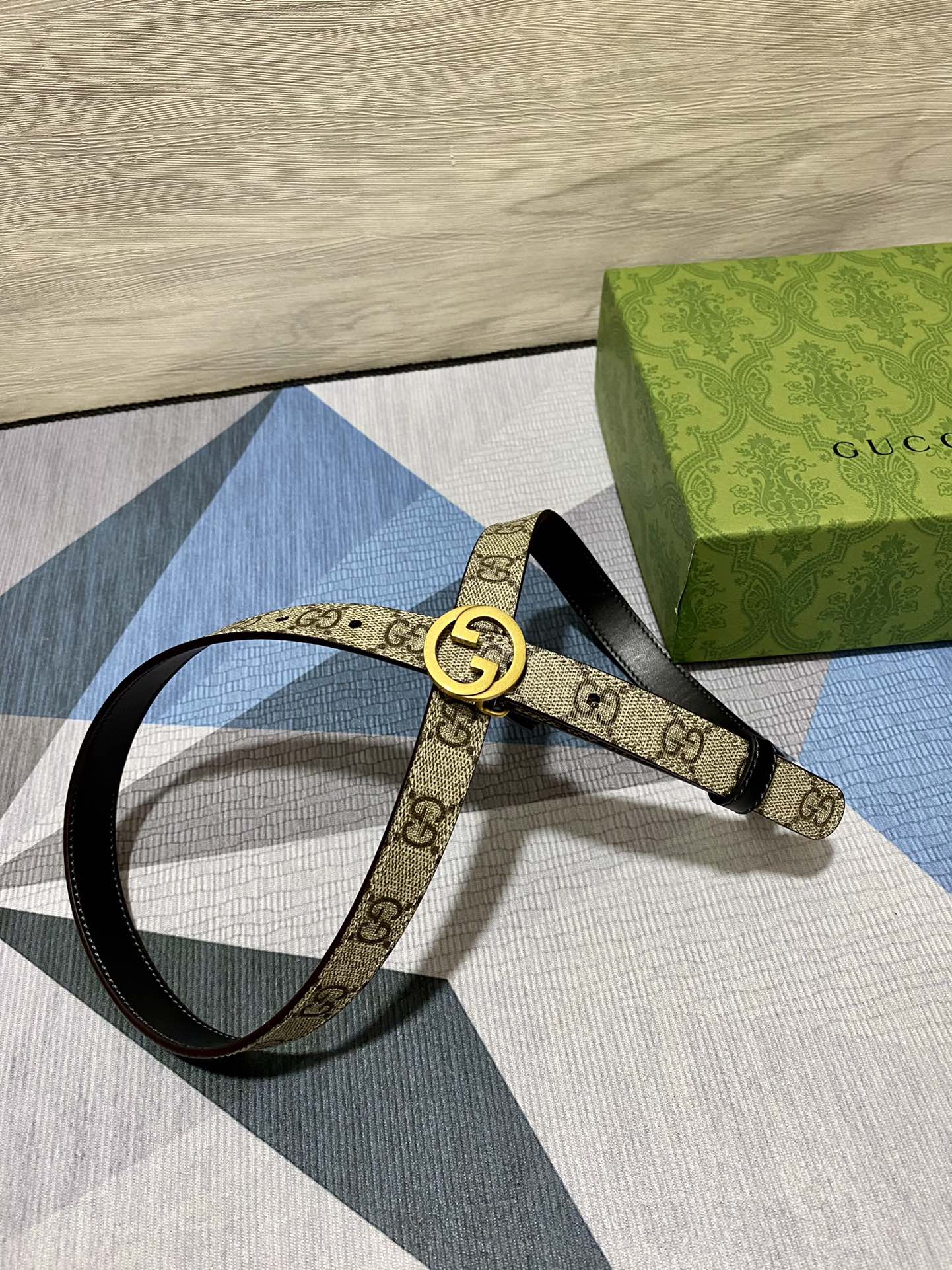 Gucci Female Leather Belt Top Grain Leather Waterproof 20mm