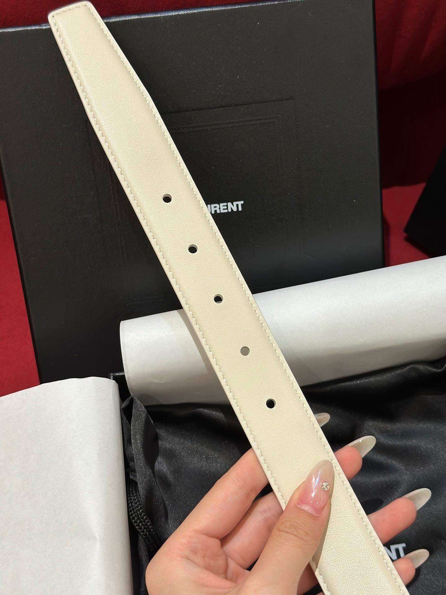 Saint Laurent Female Basic Belt Cow Leather S-m-l