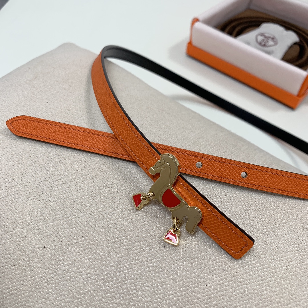 Hermès Female Basic Belt Cow Leather Black 13mm