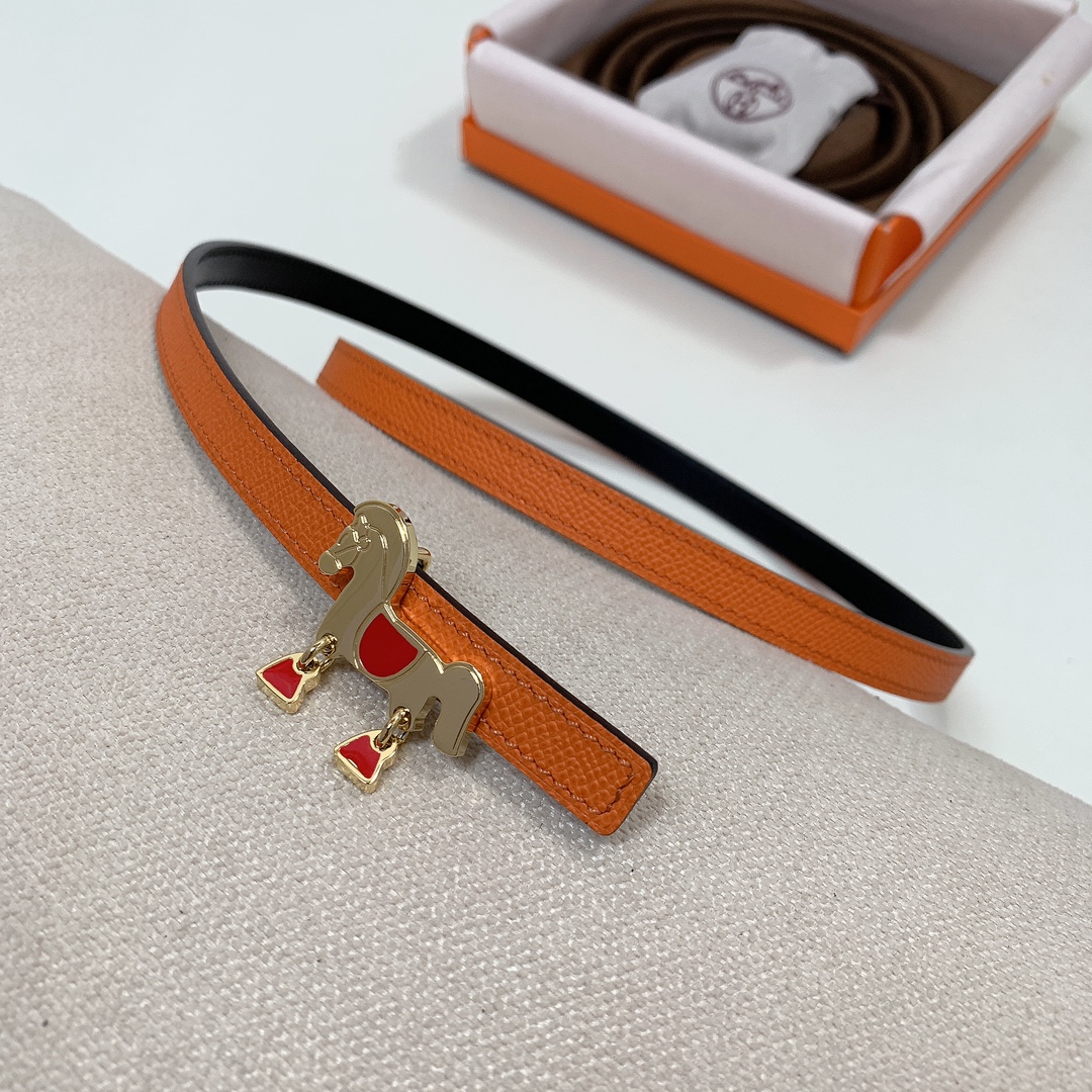 Hermès Female Basic Belt Cow Leather Black 13mm