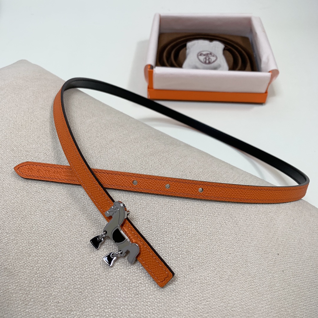 Hermès Female Basic Belt Cow Leather Black 13mm