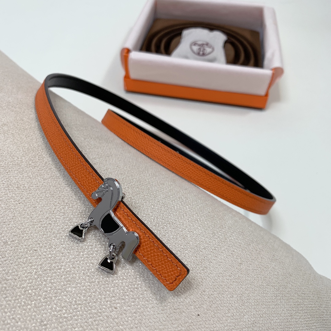 Hermès Female Basic Belt Cow Leather Black 13mm