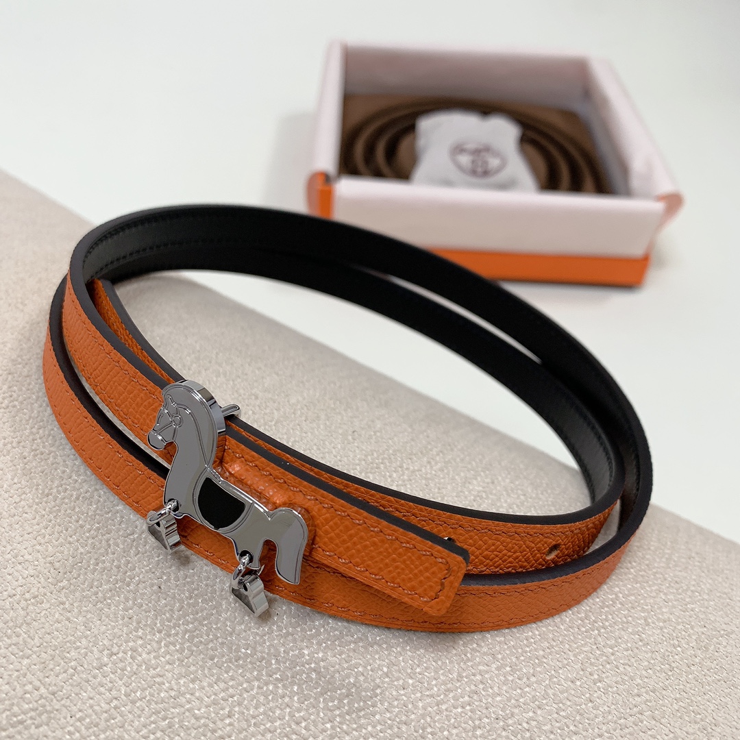 Hermès Female Basic Belt Cow Leather Black 13mm