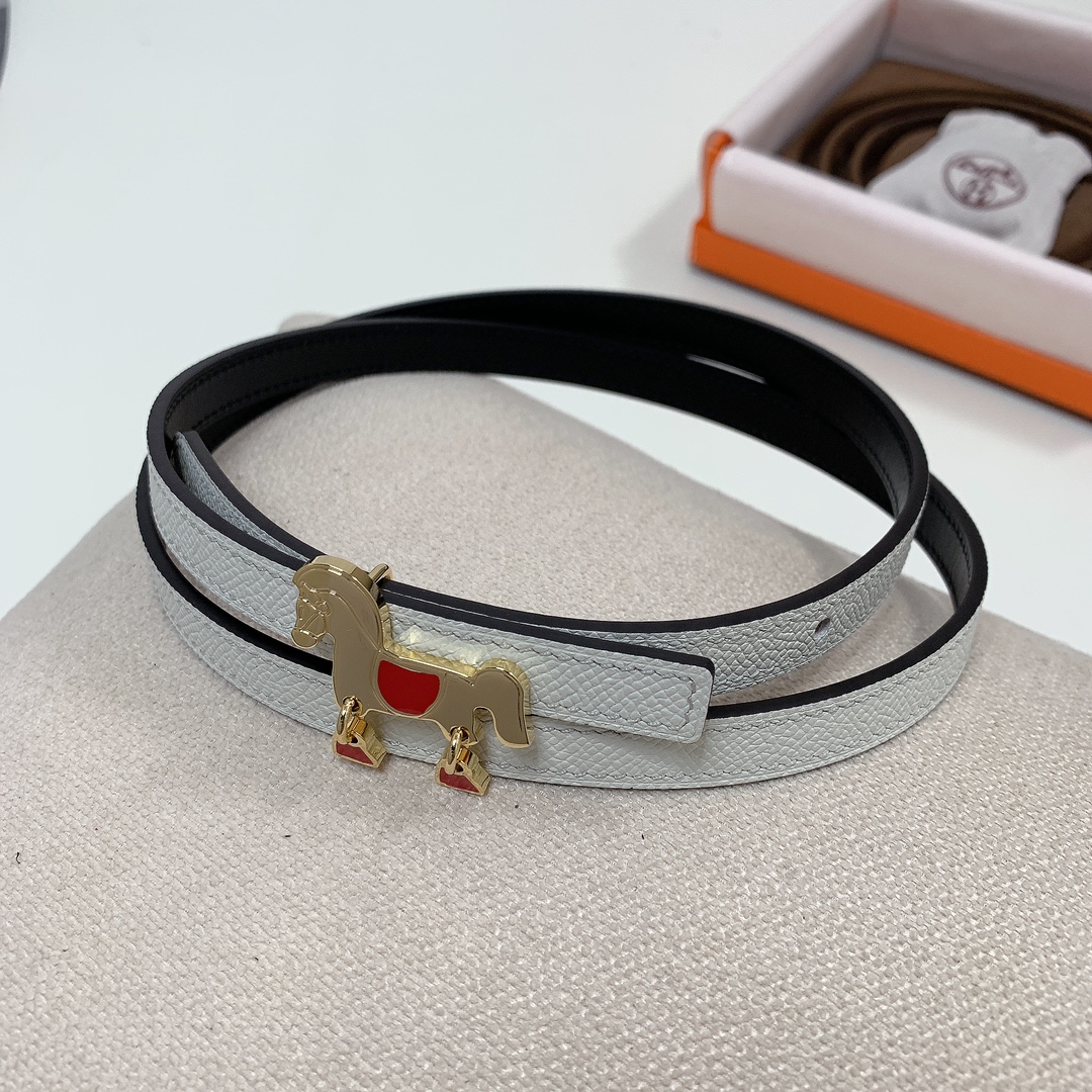 Hermès Female Basic Belt Cow Leather Black 13mm