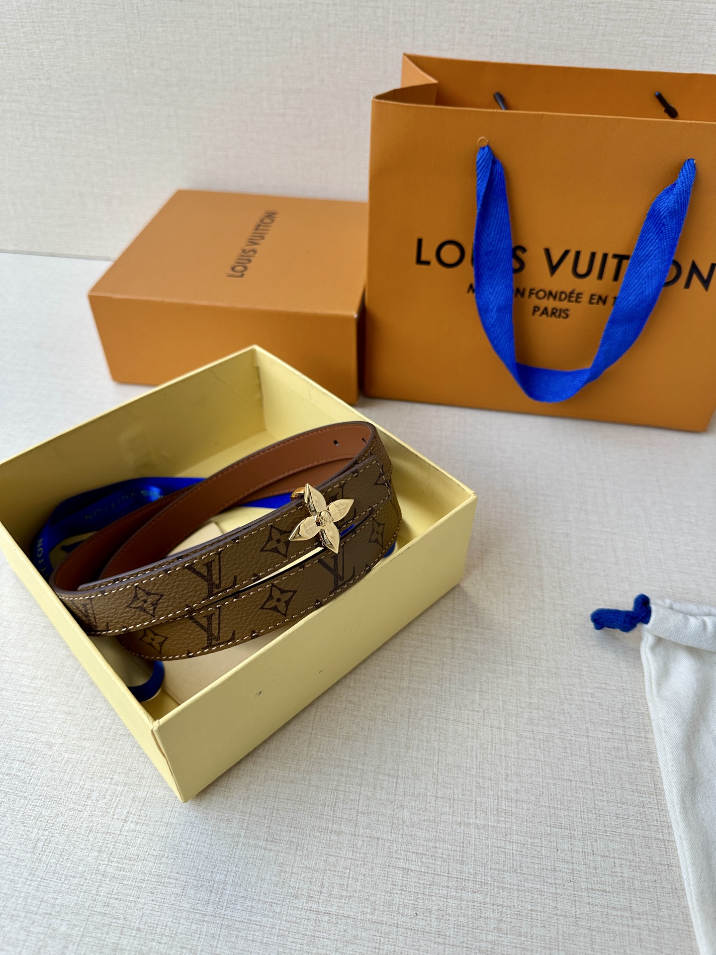 Louis Vuitton Female Basic Belt Cow Leather S-m-l