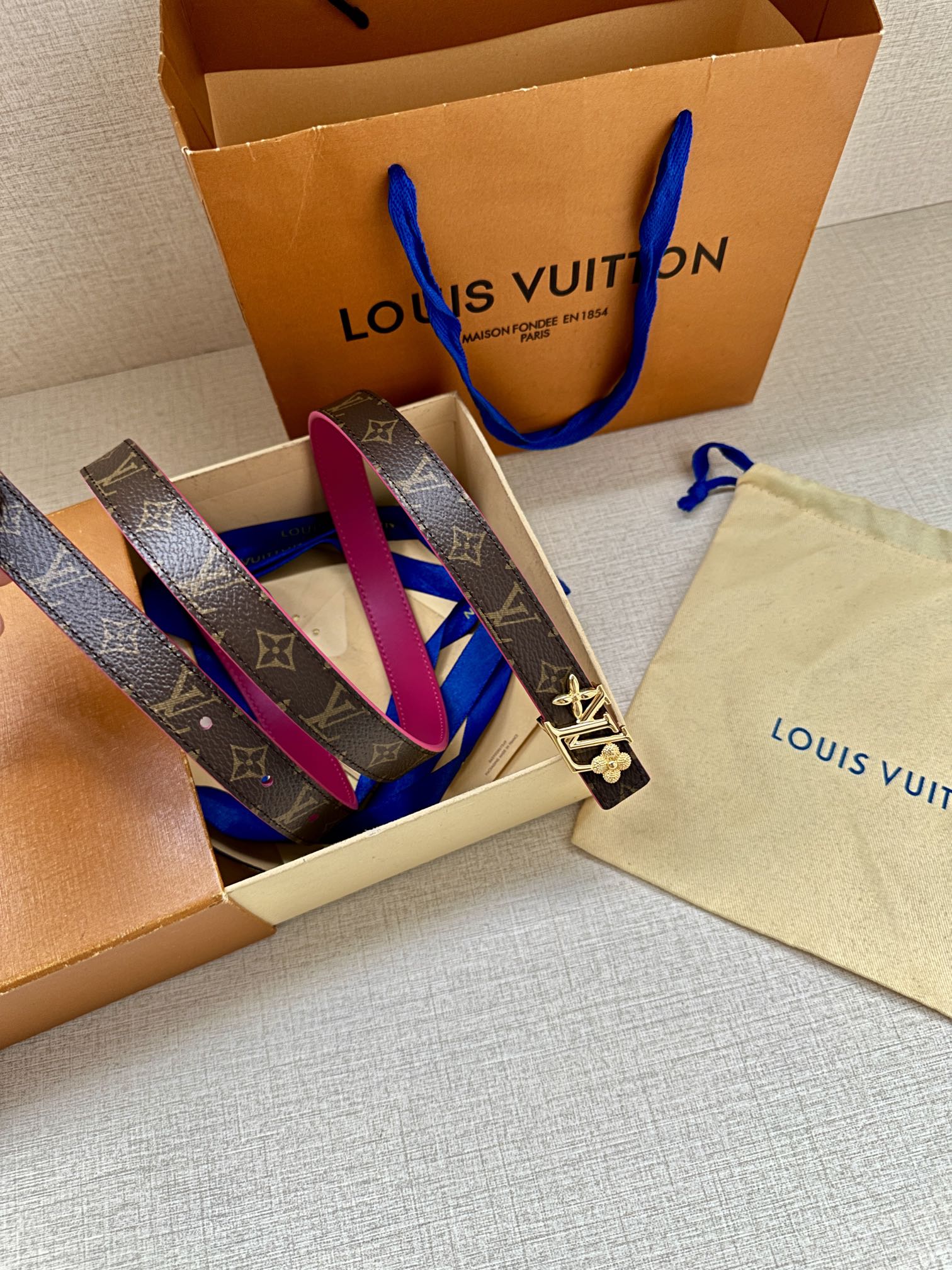 Louis Vuitton Female Basic Belt Cow Leather S-m-l