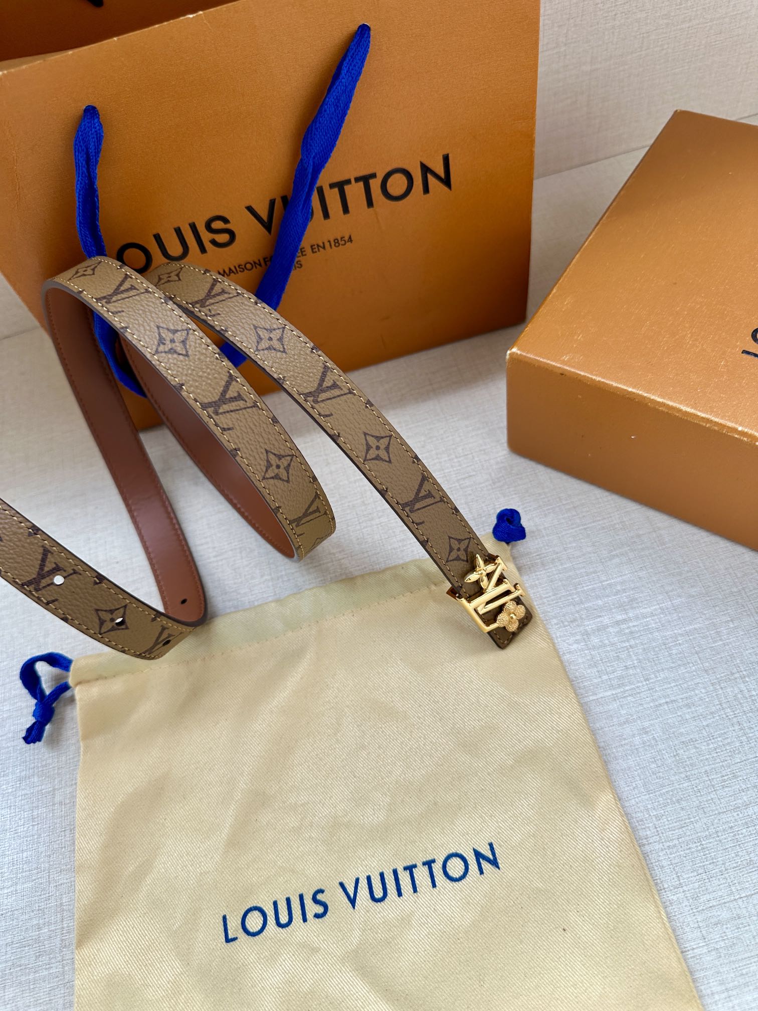 Louis Vuitton Female Basic Belt Cow Leather S-m-l