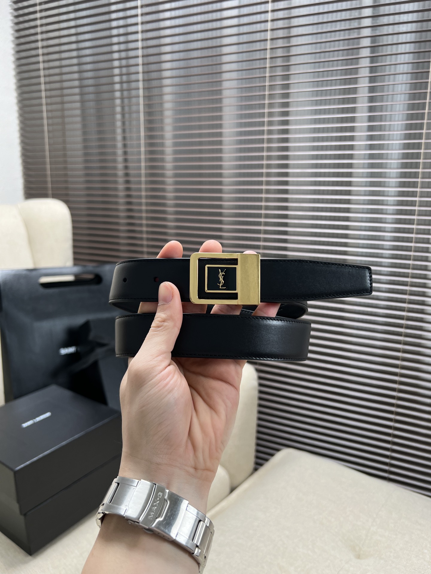 Saint Laurent Female Leather Belt S-m-l