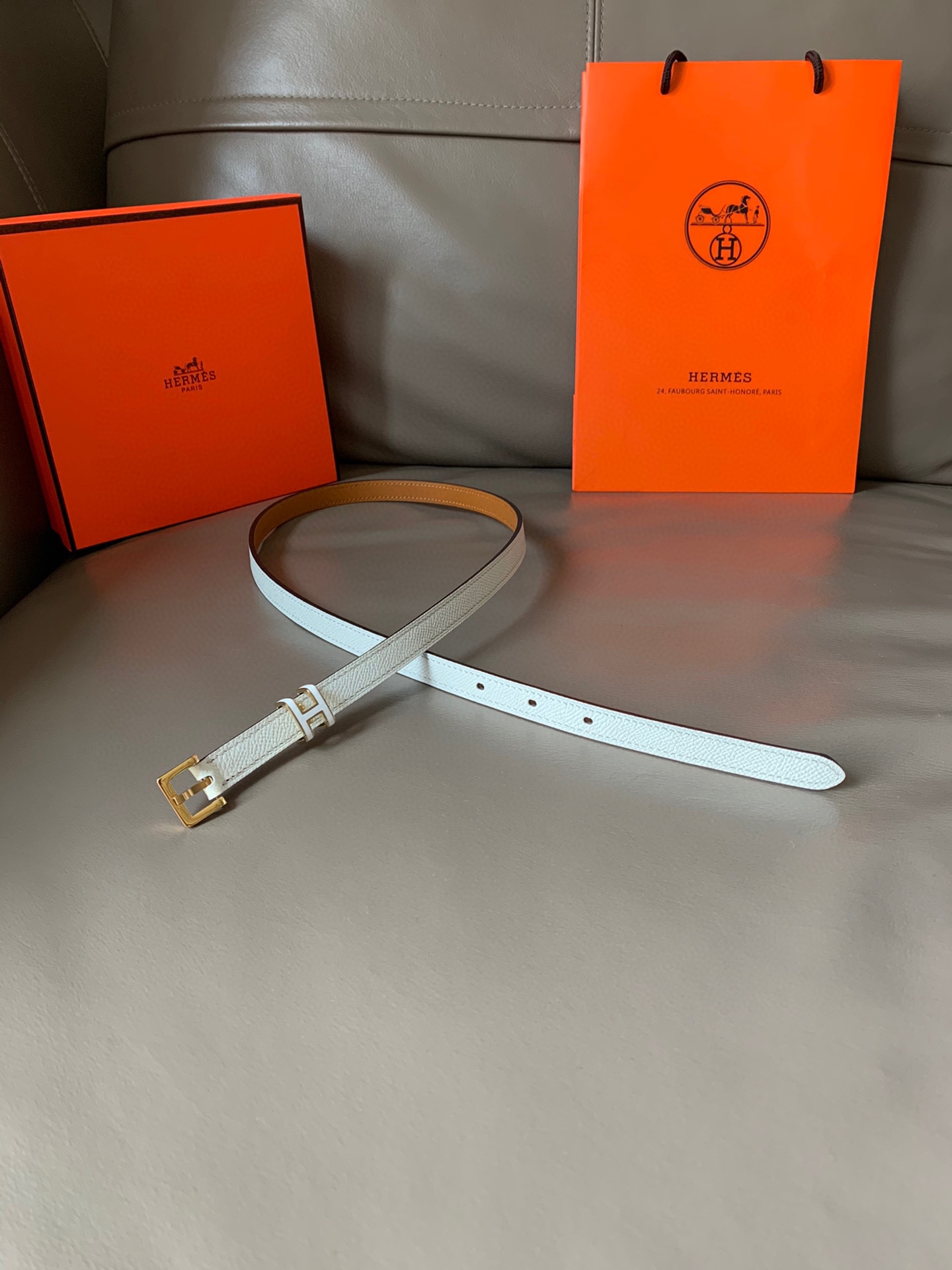 Hermès Female Leather Belt Cow Leather S-m