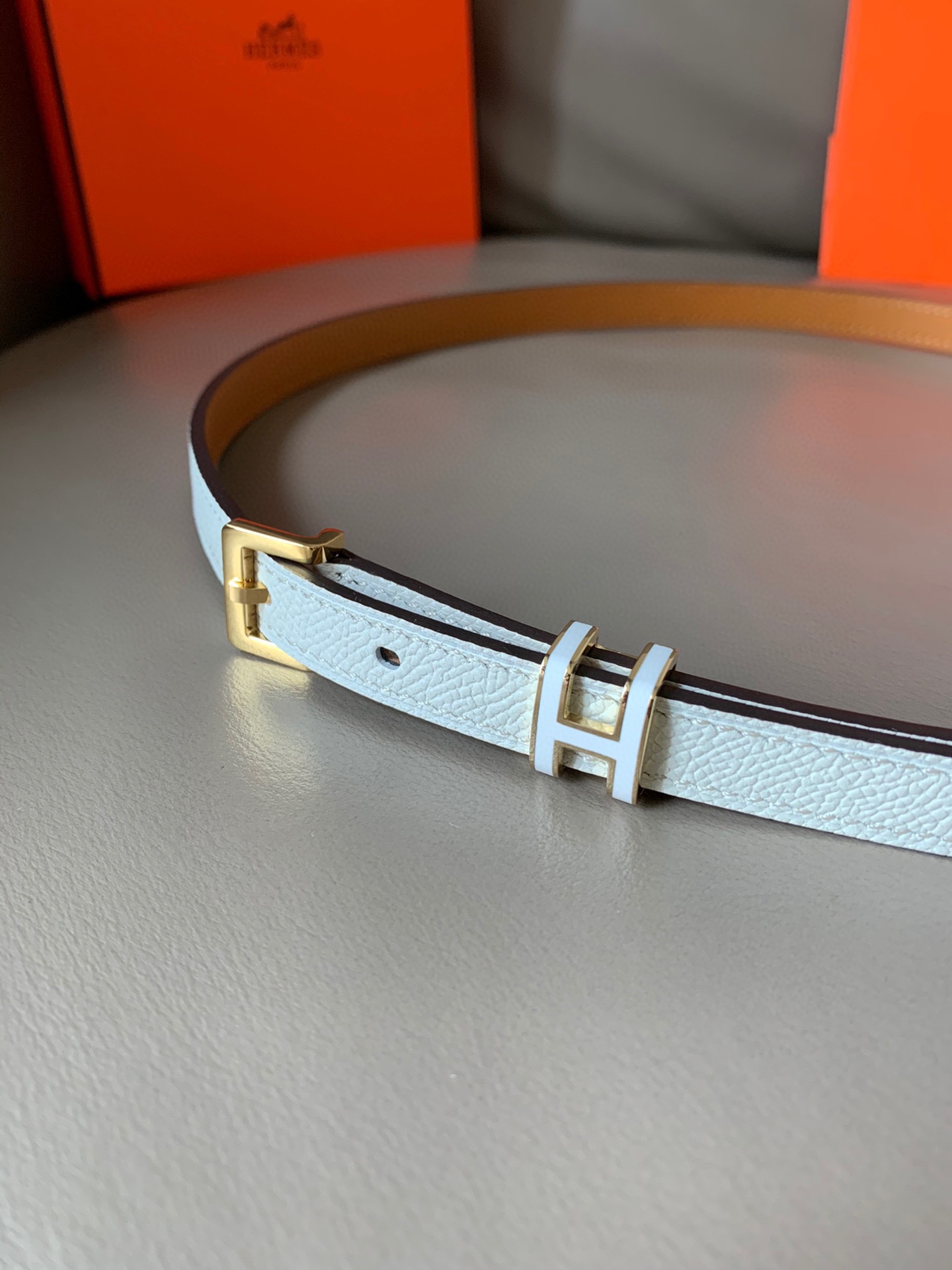 Hermès Female Leather Belt Cow Leather S-m