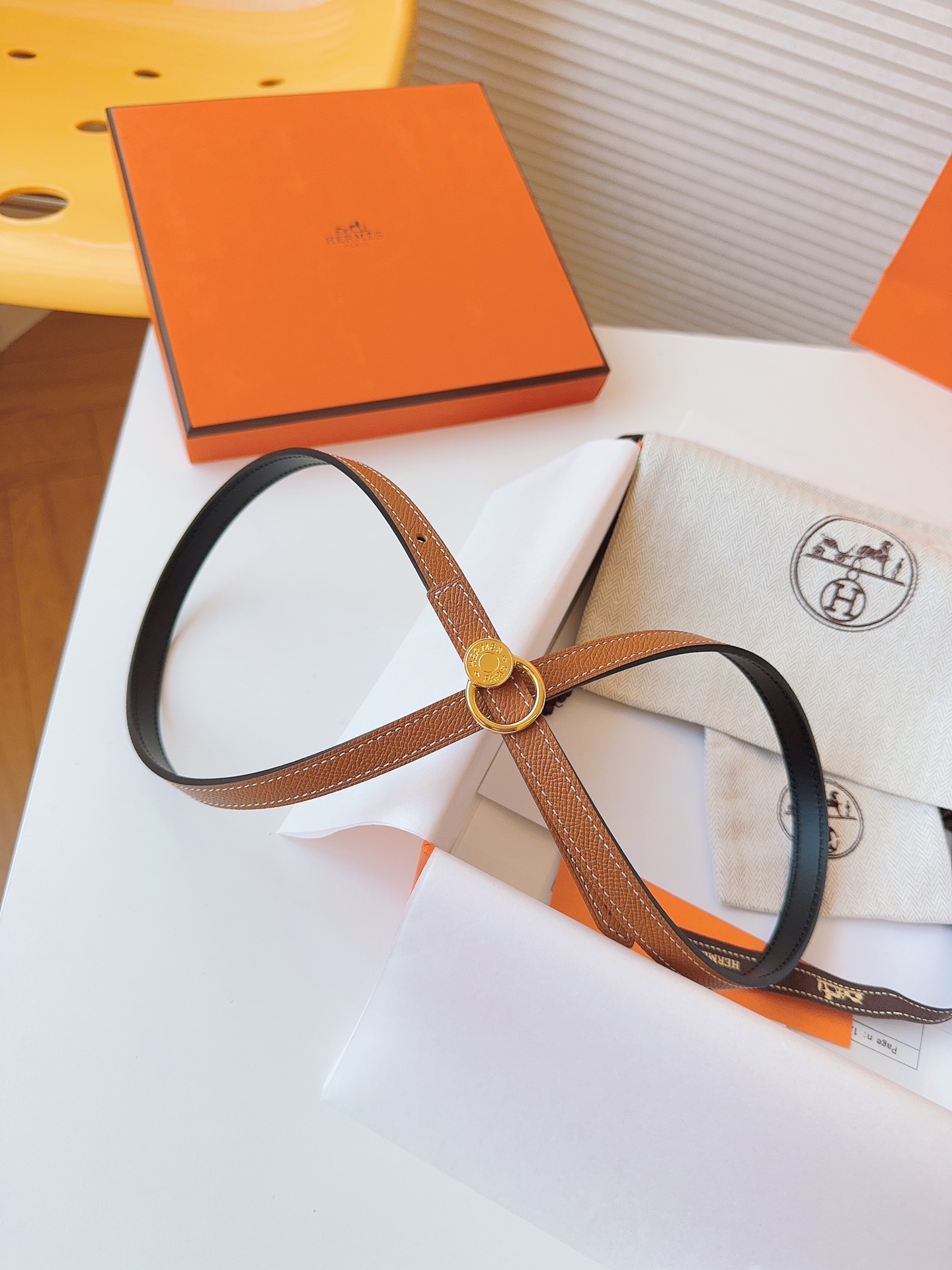 Hermès Female Basic Belt Cow Leather S-m