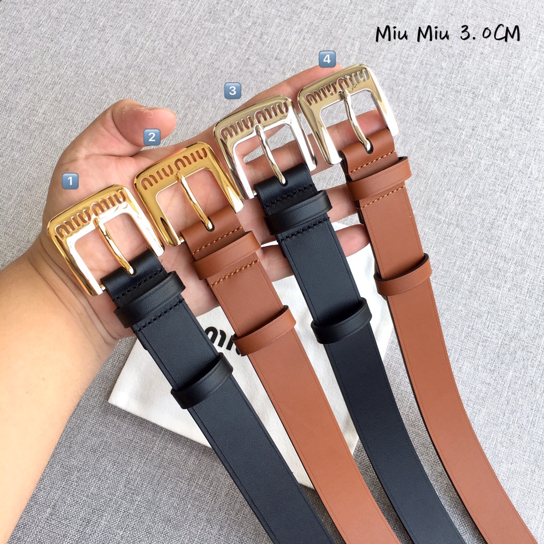 Miu Miu Female Basic Belt M