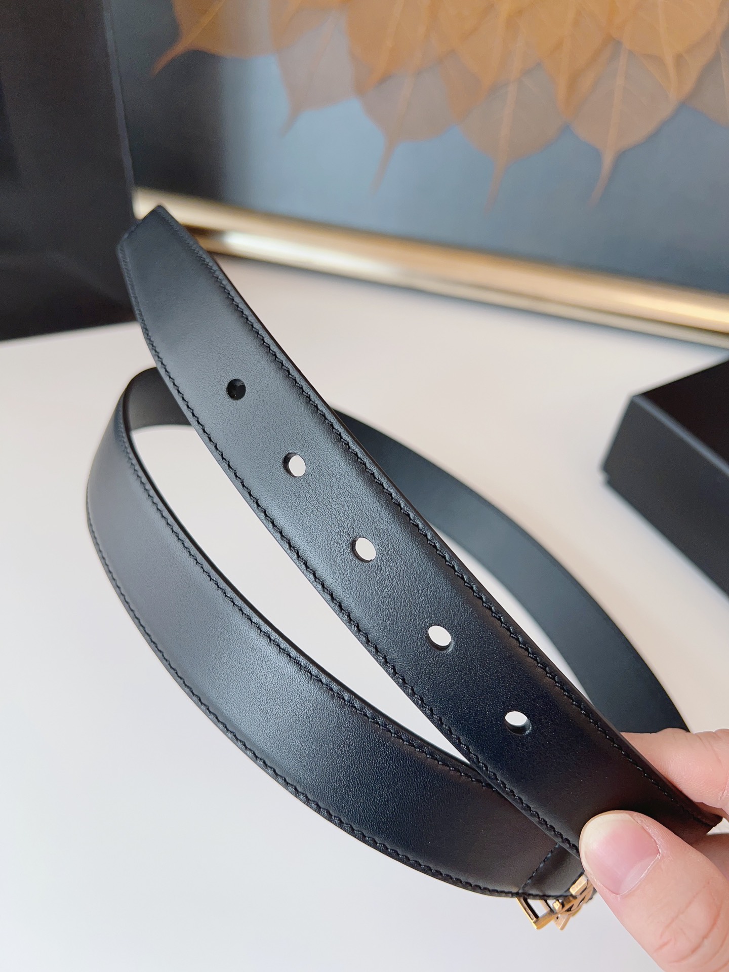 Saint Laurent Female Leather Belt Cow Leather S-m-l