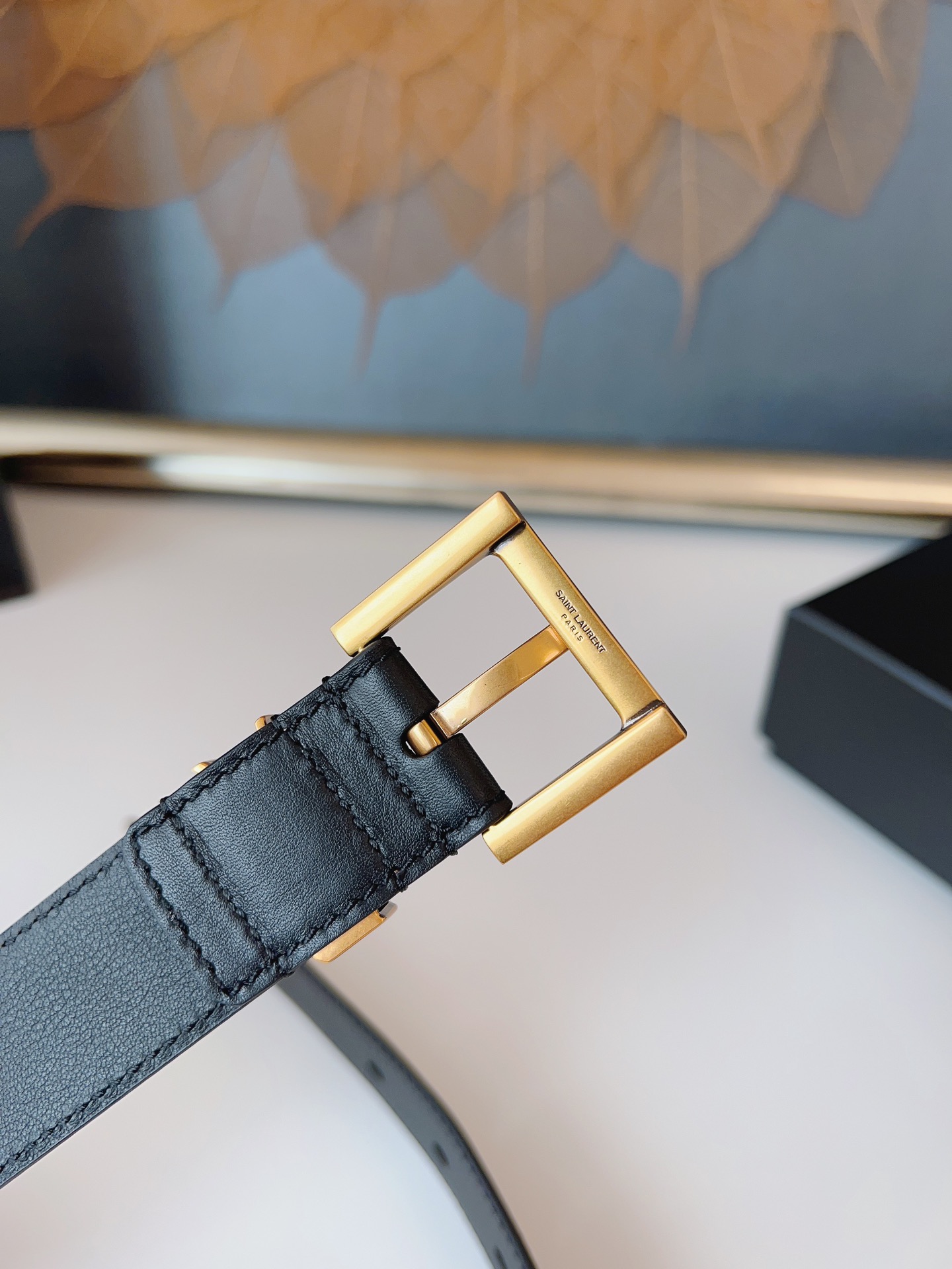 Saint Laurent Female Leather Belt Cow Leather S-m-l