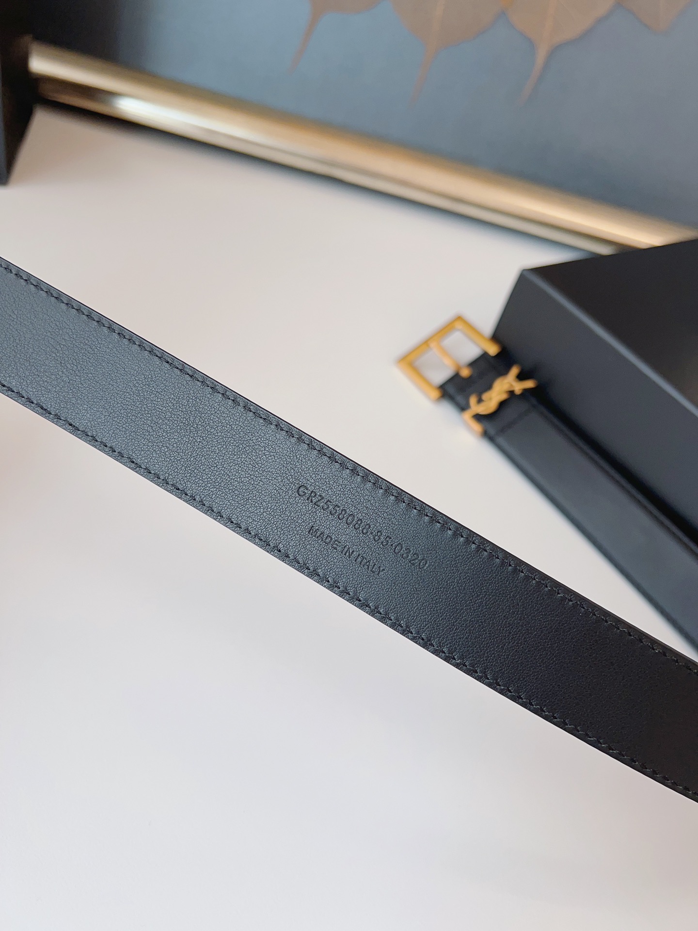 Saint Laurent Female Leather Belt Cow Leather S-m-l