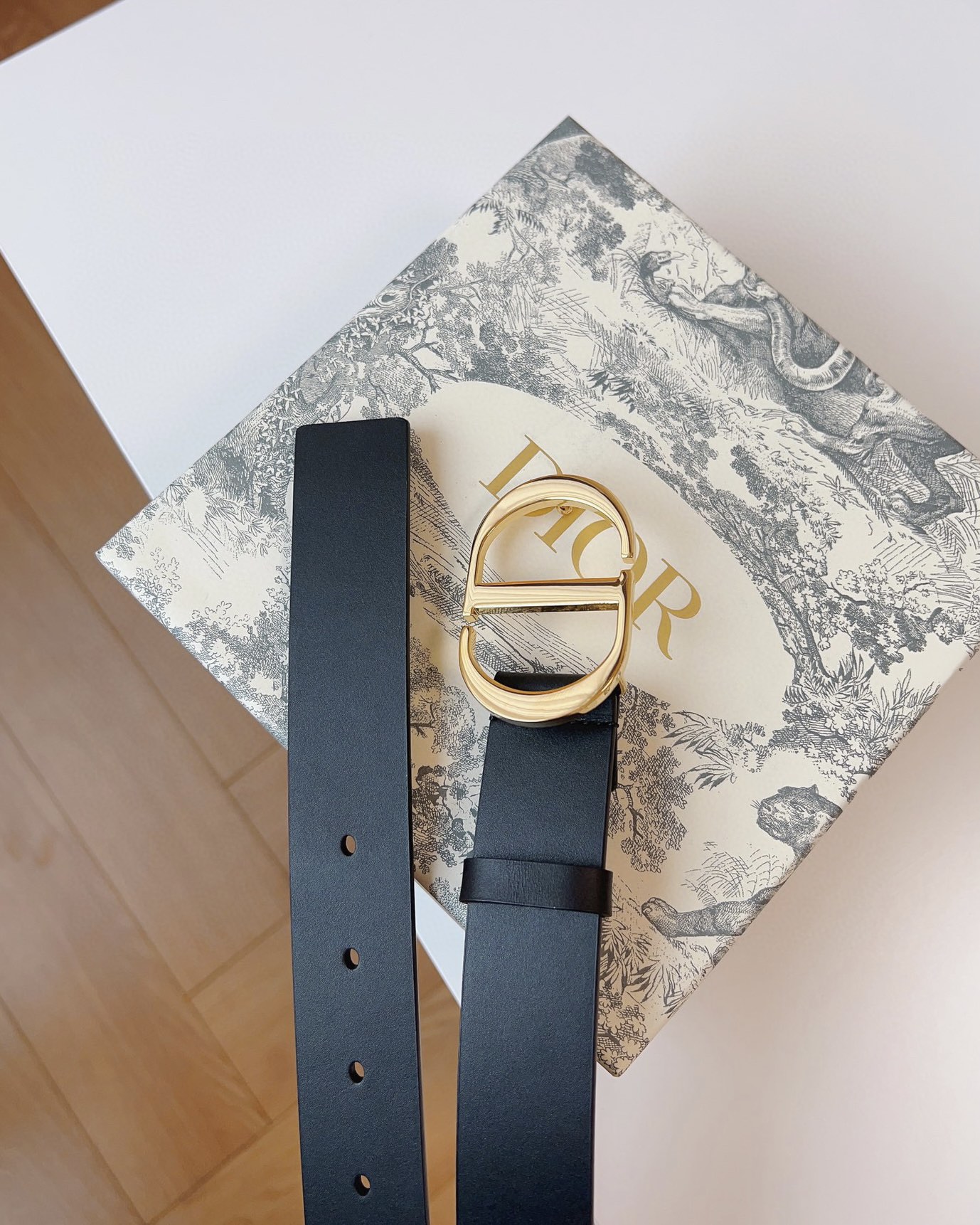 Dior Female Leather Belt Gold M