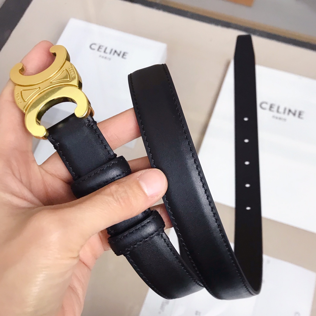 Celine Female Leather Belt Cow Leather 5mm-l