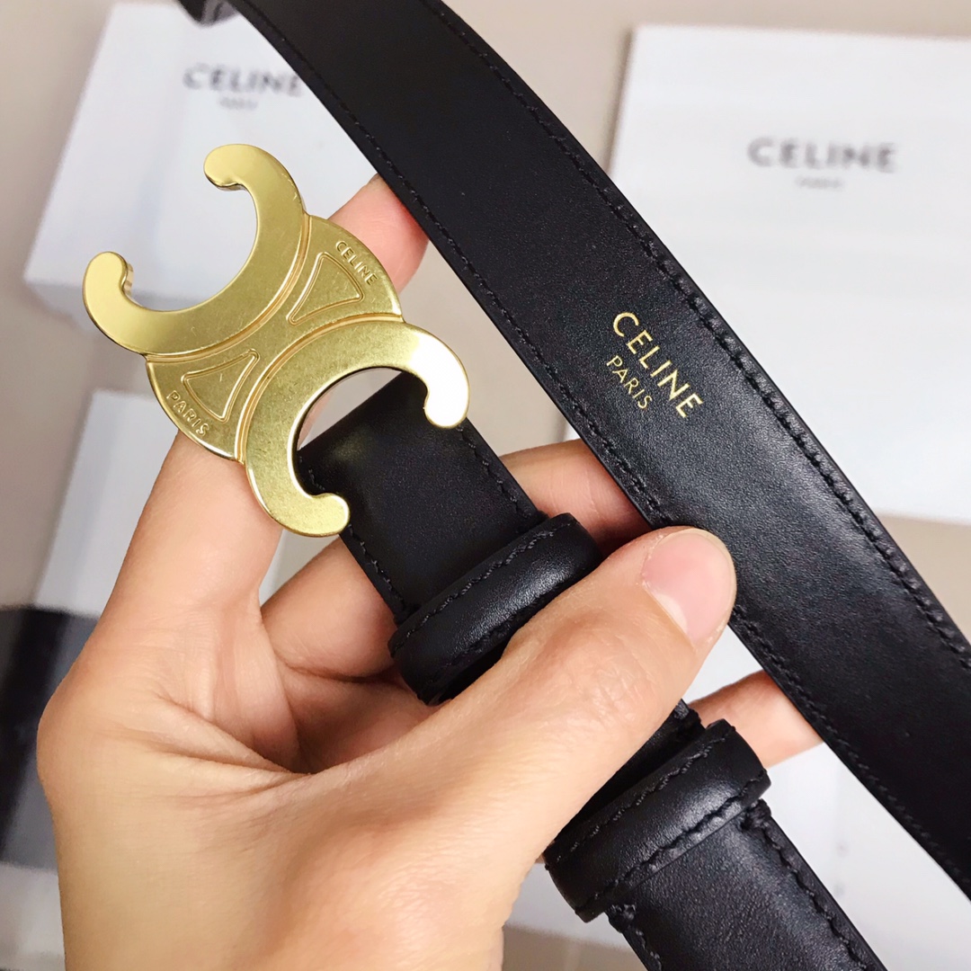 Celine Female Leather Belt Cow Leather 5mm-l