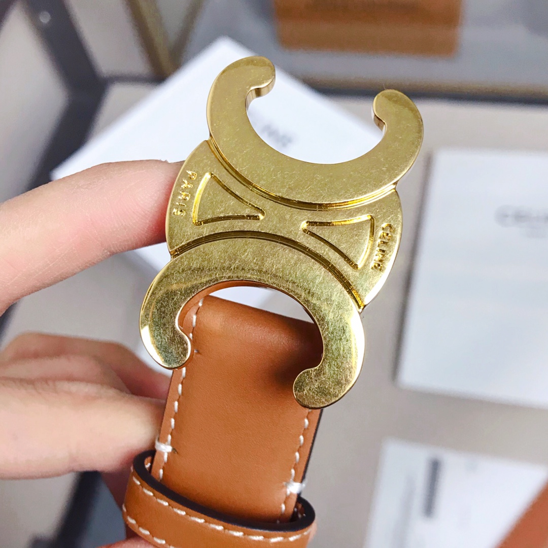 Celine Female Leather Belt Cow Leather 5mm-l