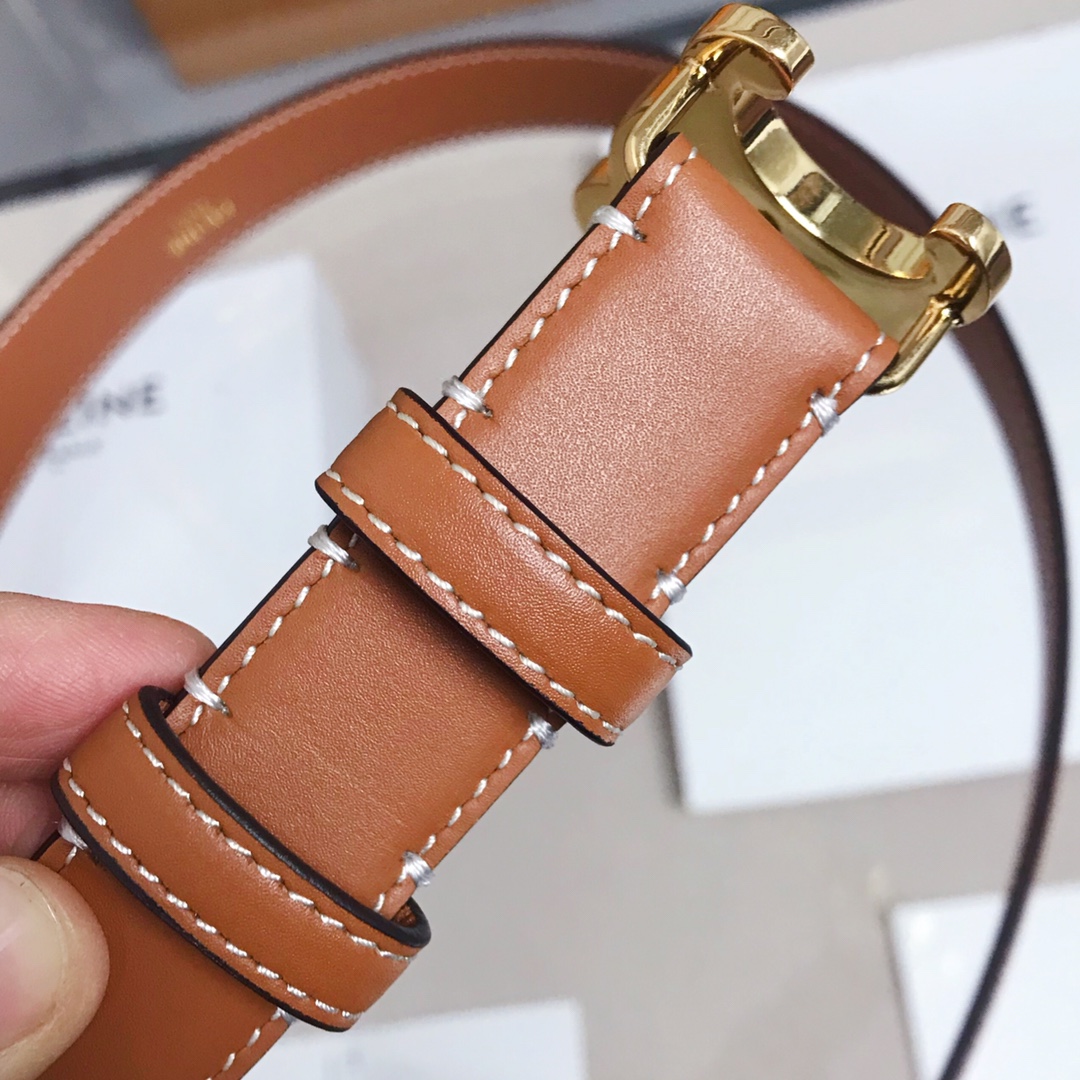 Celine Female Leather Belt Cow Leather 5mm-l