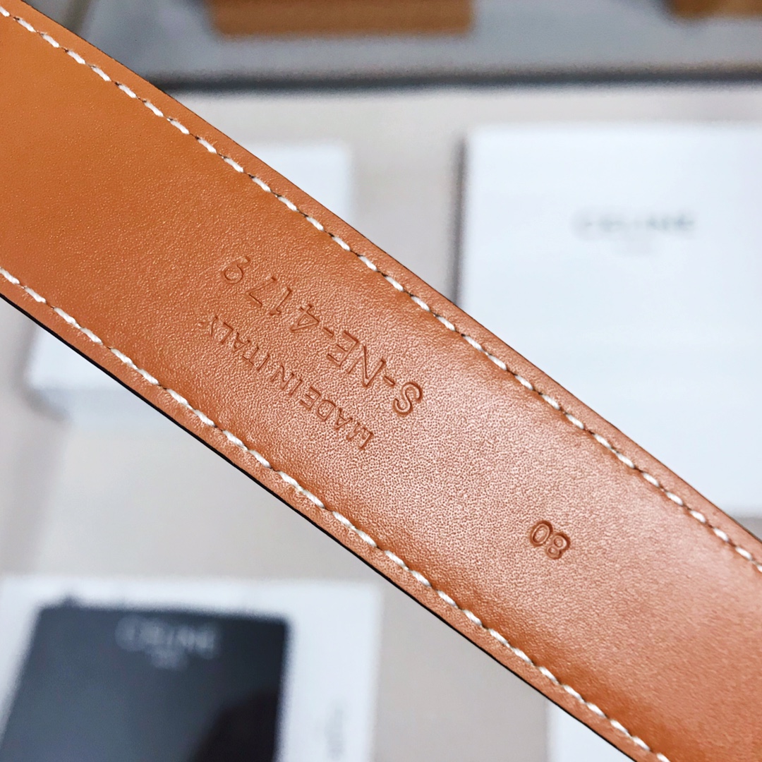 Celine Female Leather Belt Cow Leather 5mm-l