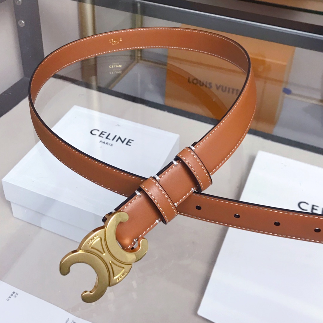 Celine Female Leather Belt Cow Leather 5mm-l