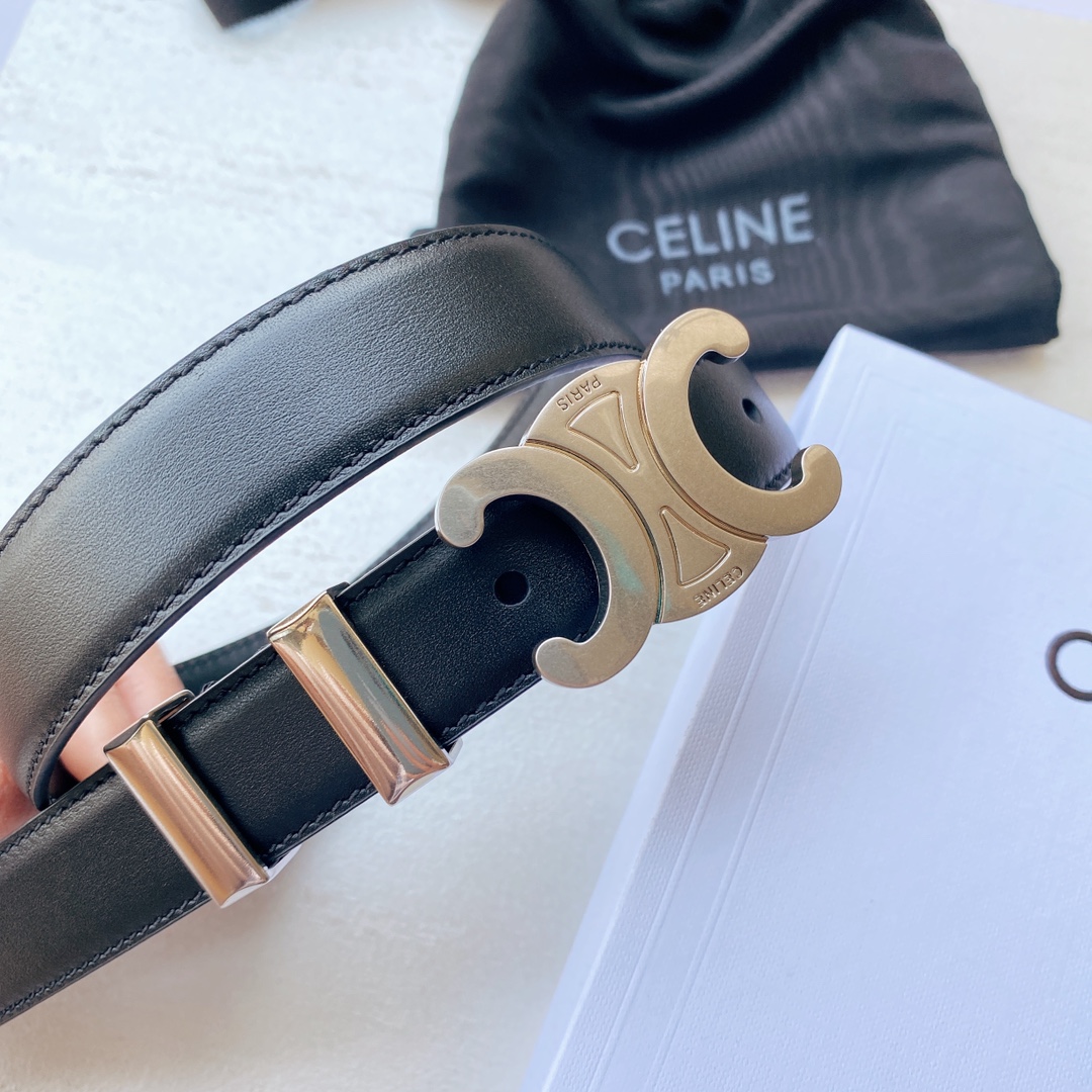 Celine Female Leather Belt Cow Leather M-l