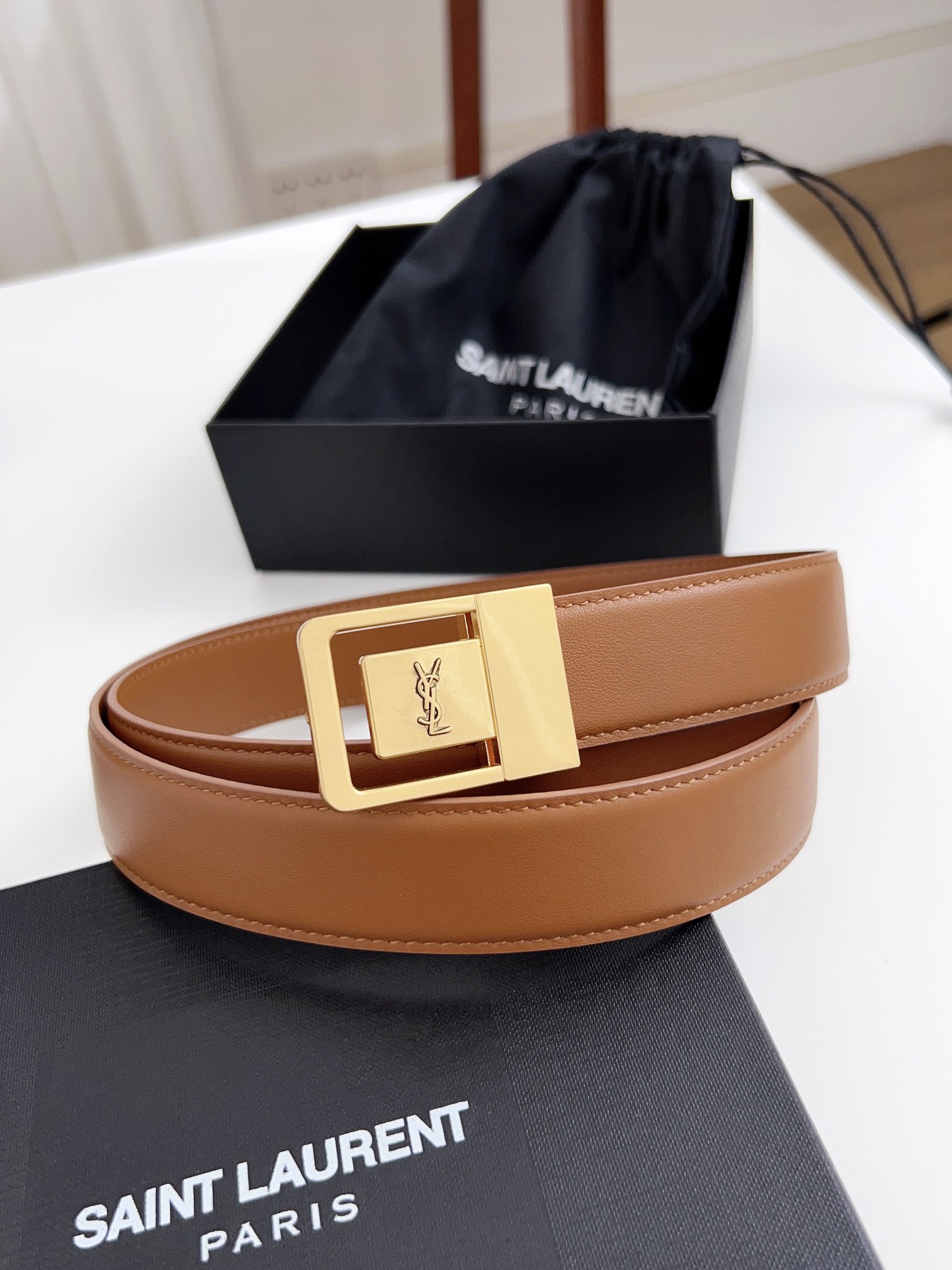 Saint Laurent Female Basic Belt Cow Leather