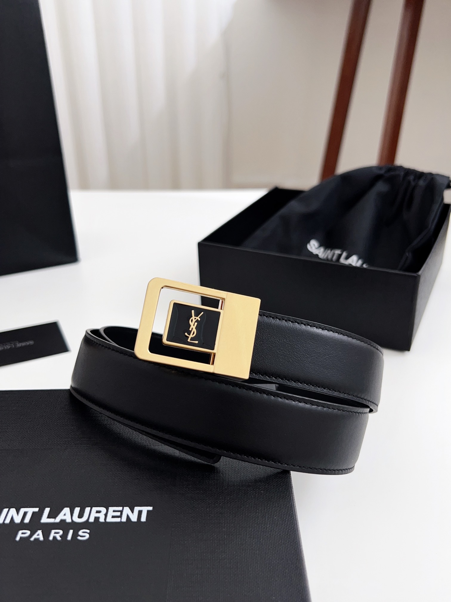 Saint Laurent Female Basic Belt Cow Leather