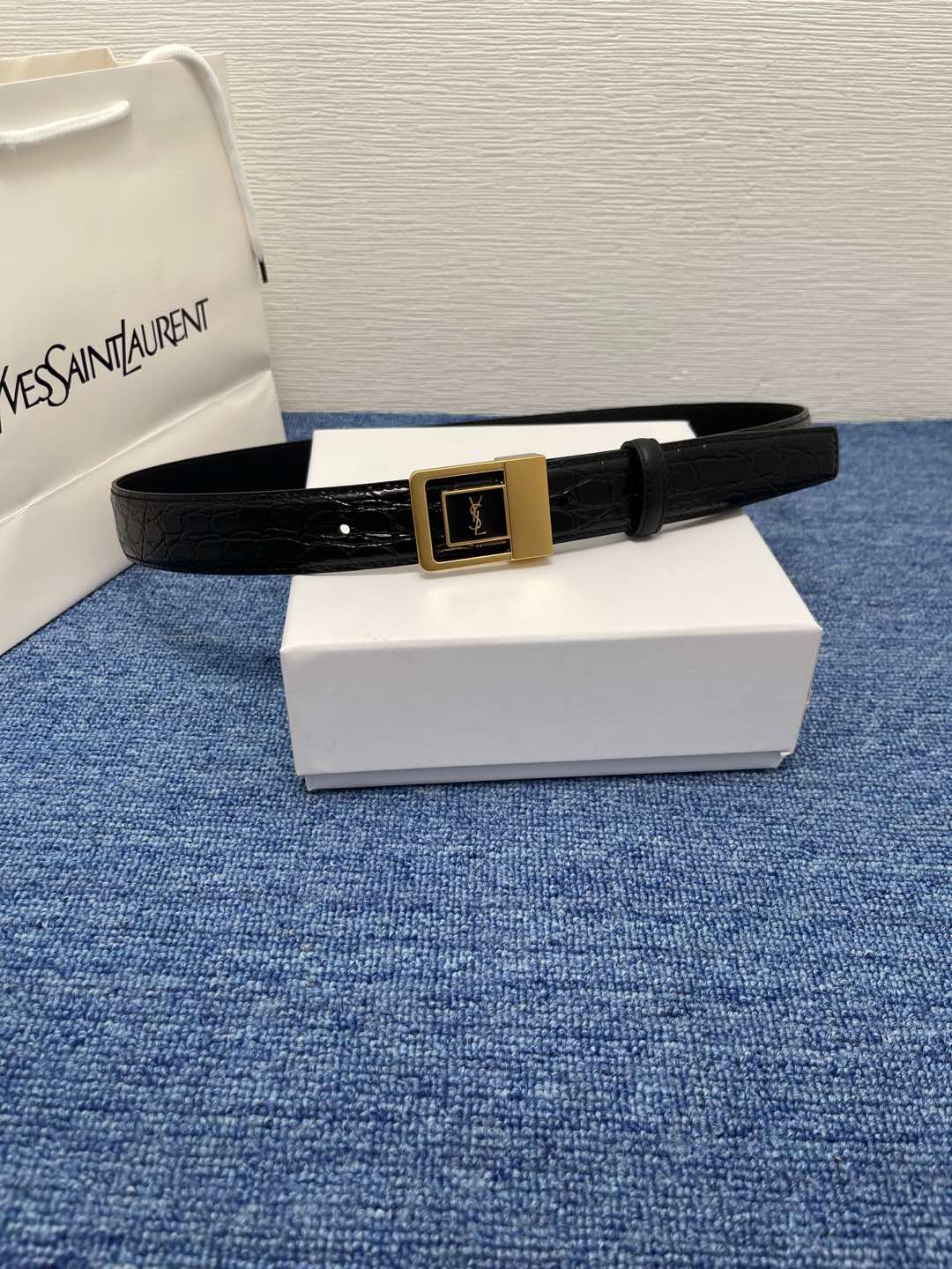 Saint Laurent Female Basic Belt Cow Leather S-m-l