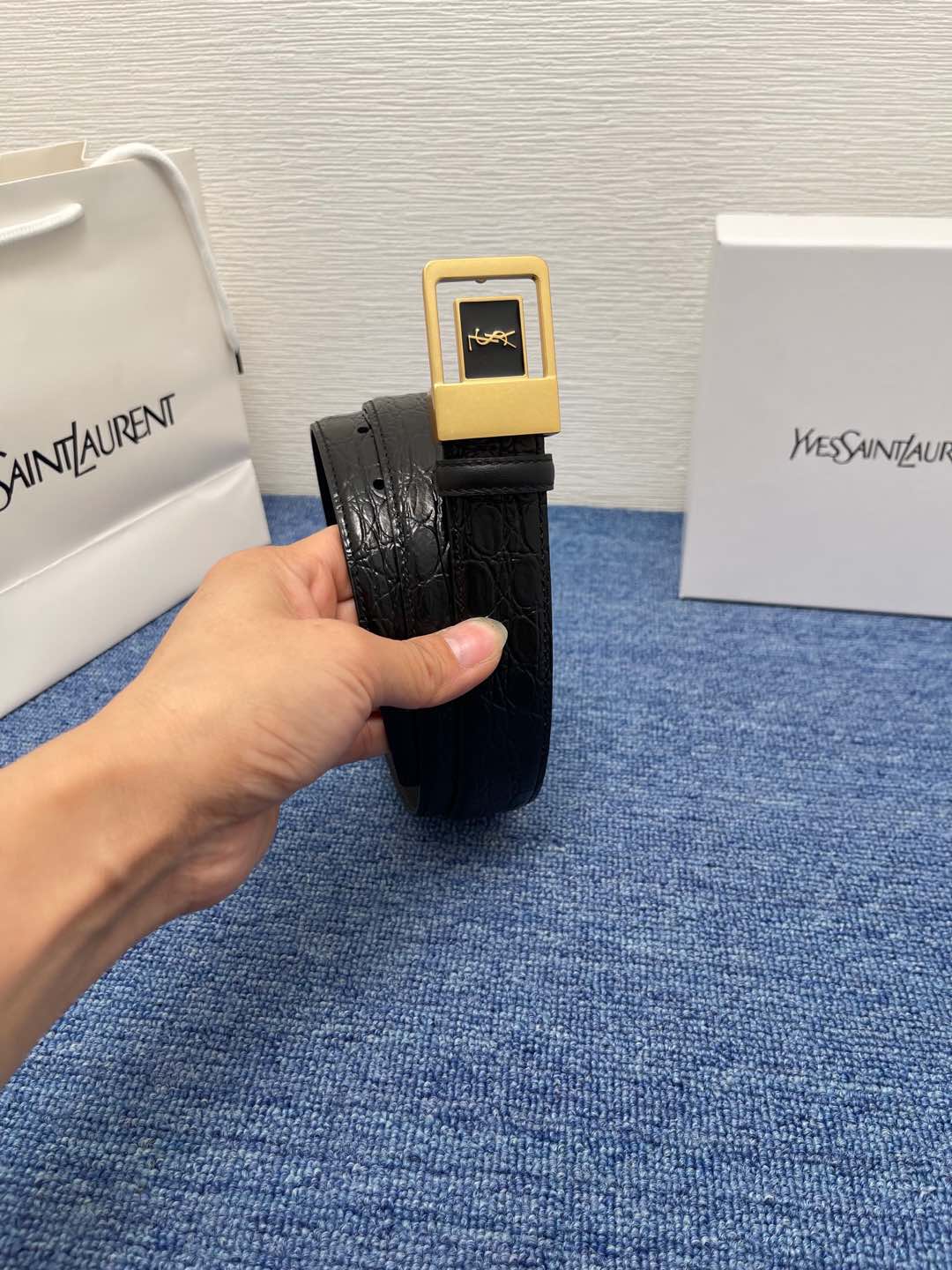 Saint Laurent Female Basic Belt Cow Leather S-m-l