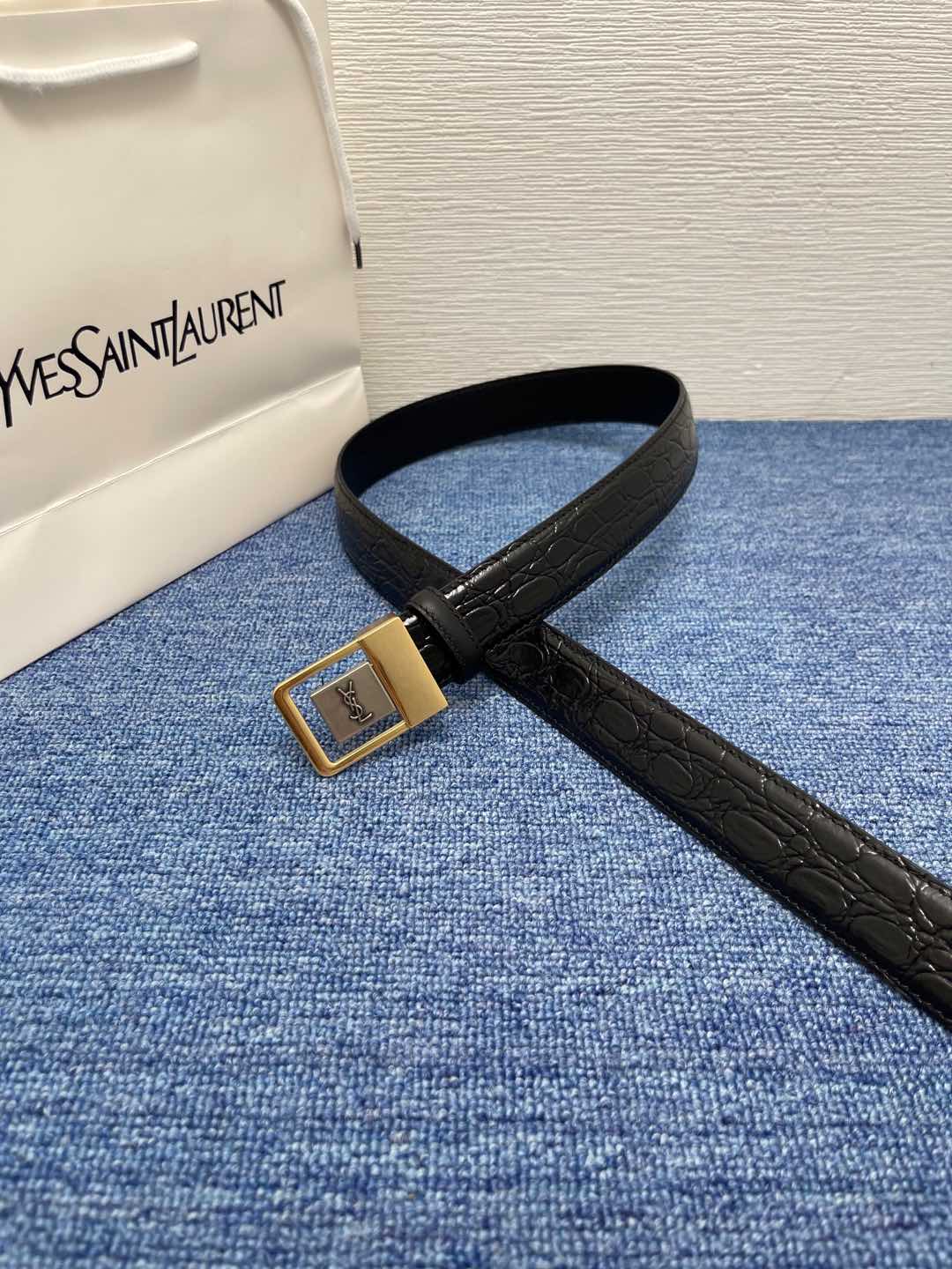 Saint Laurent Female Basic Belt Cow Leather S-m-l