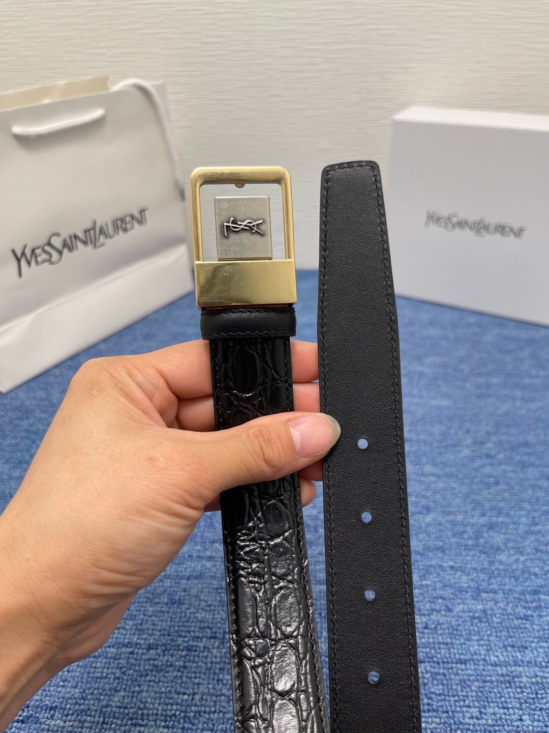 Saint Laurent Female Basic Belt Cow Leather S-m-l