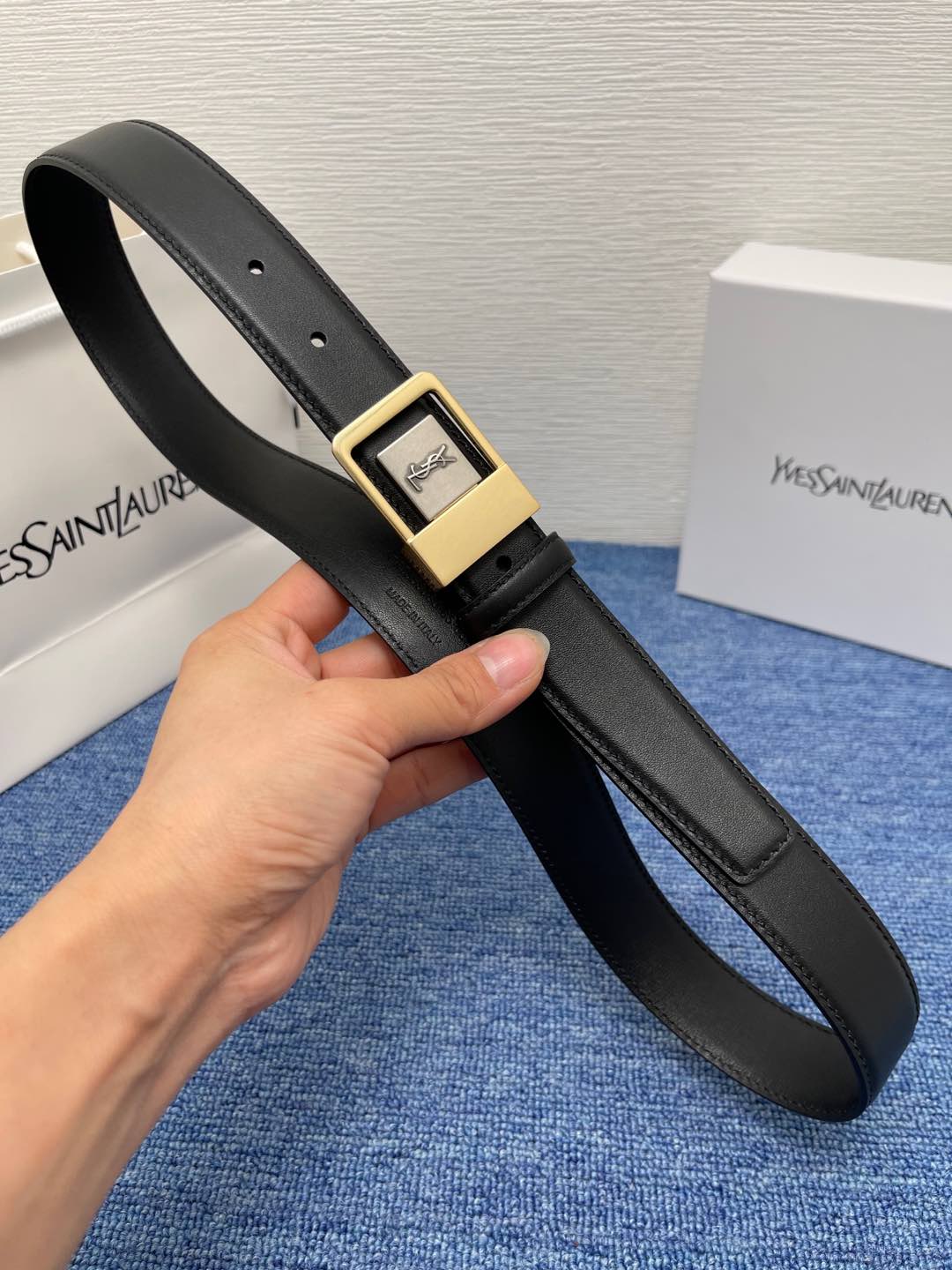 Saint Laurent Female Basic Belt Cow Leather S-m-l