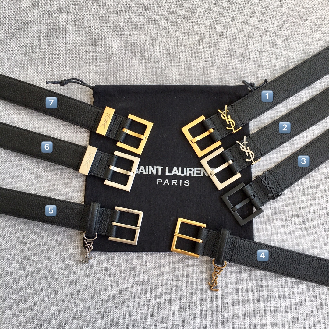 Saint Laurent Female Basic Belt M