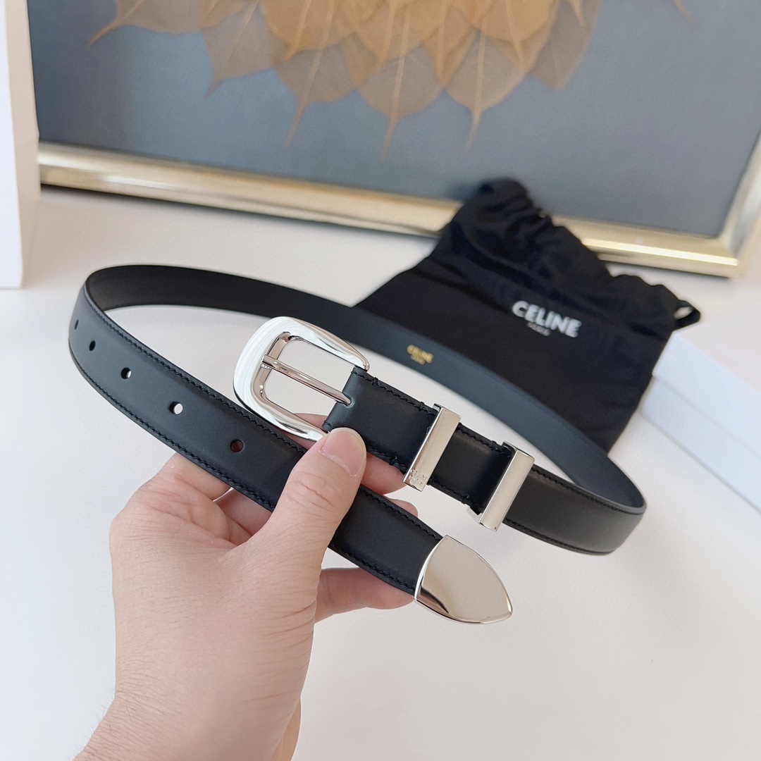 Celine Female Basic Belt Silver M-l
