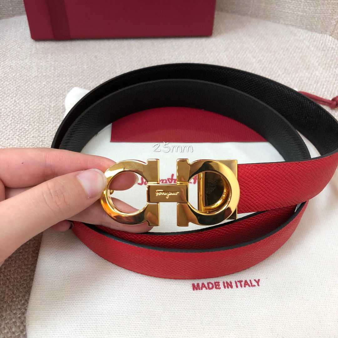 Salvatore Ferragamo Female Basic Belt Cow Leather 25mm-m