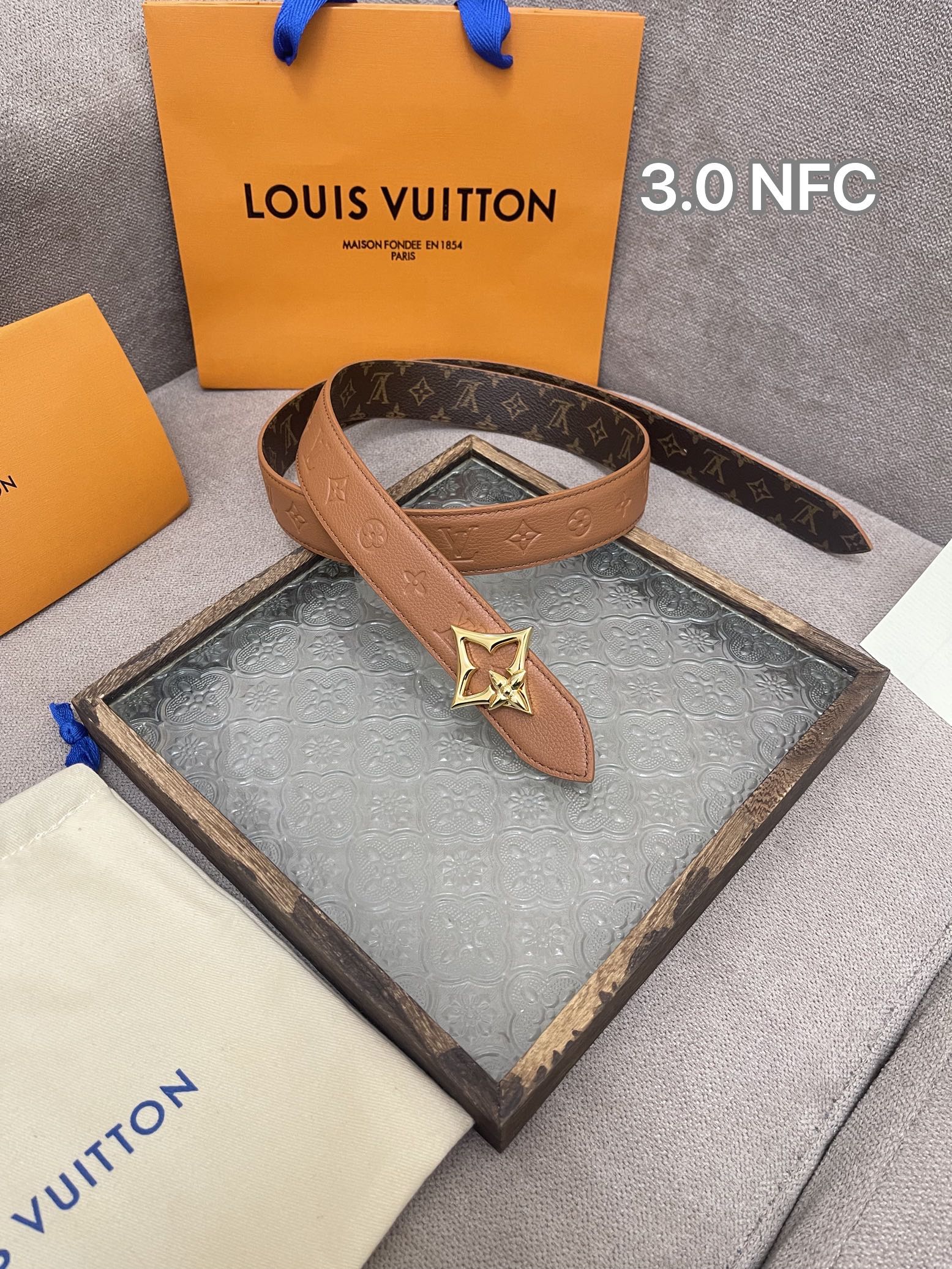Louis Vuitton Female Basic Belt Cow Leather M-l