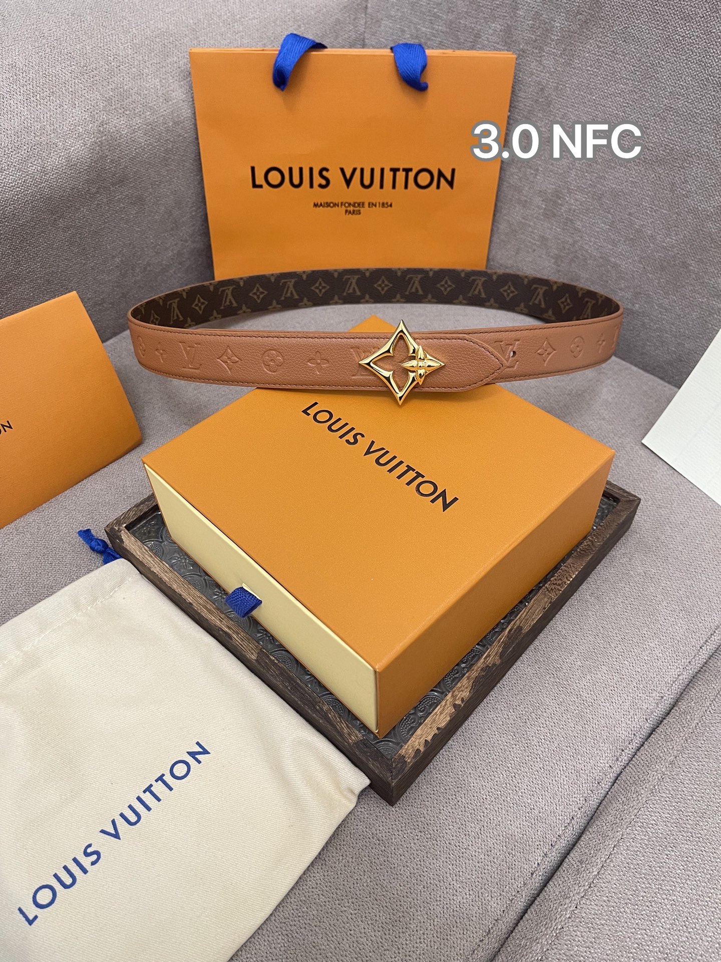 Louis Vuitton Female Basic Belt Cow Leather M-l