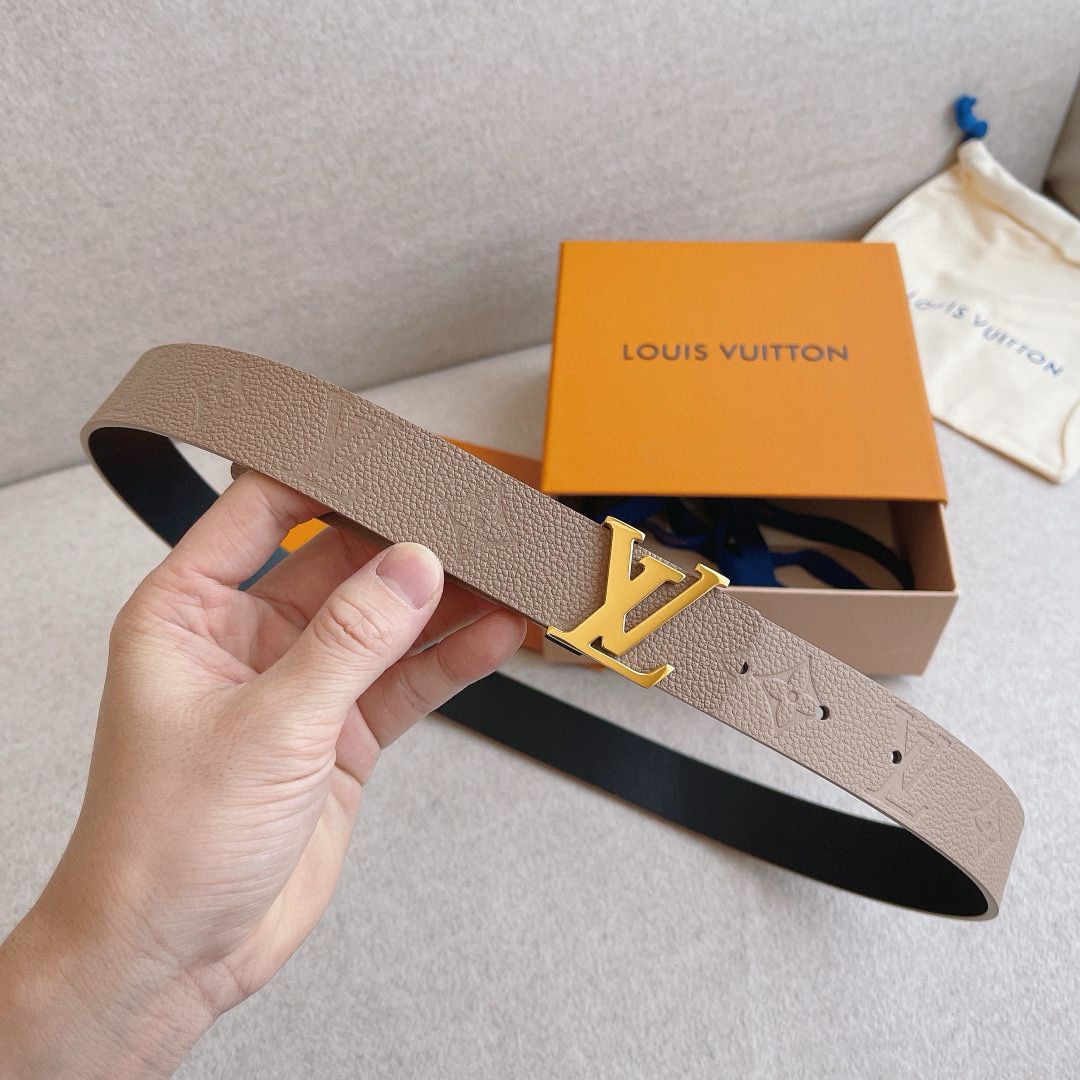Louis Vuitton Female Basic Belt Cow Leather 30mm-m-l